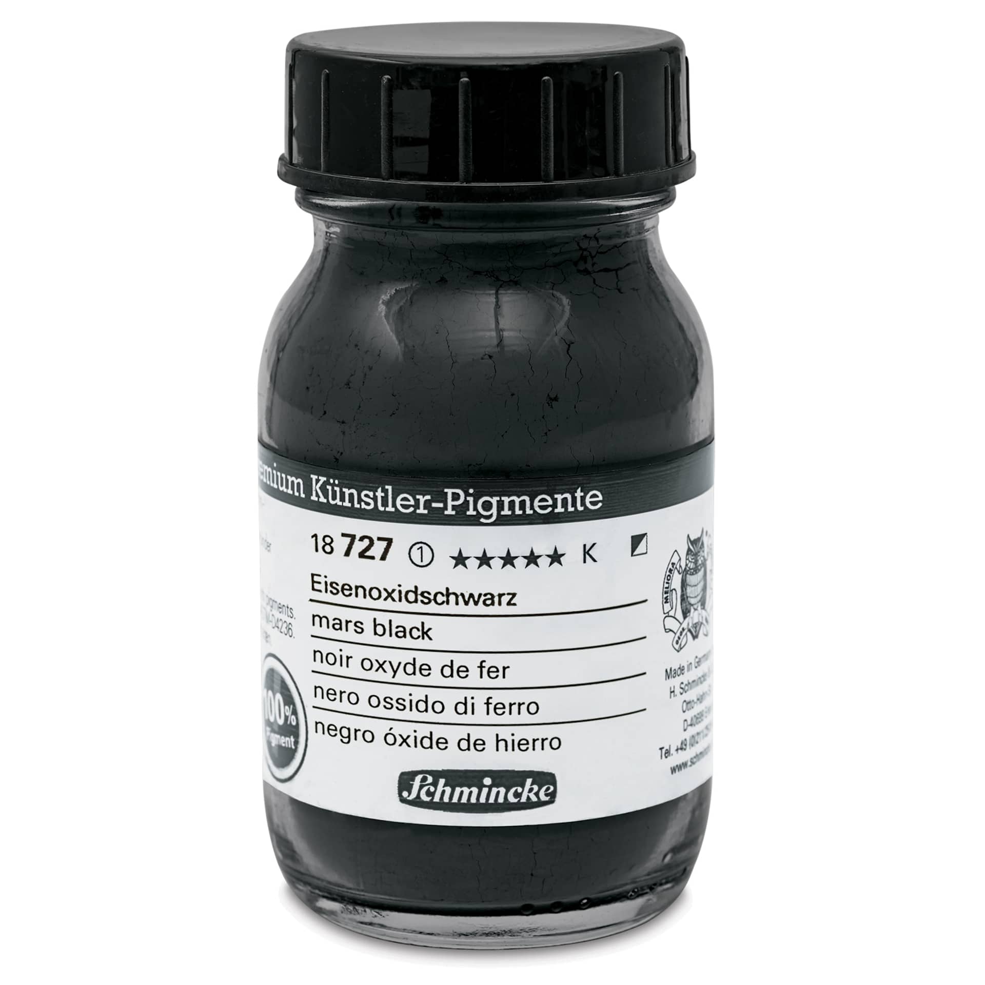 Schmincke Pigment - Black Iron Oxide, 100 ml Jar