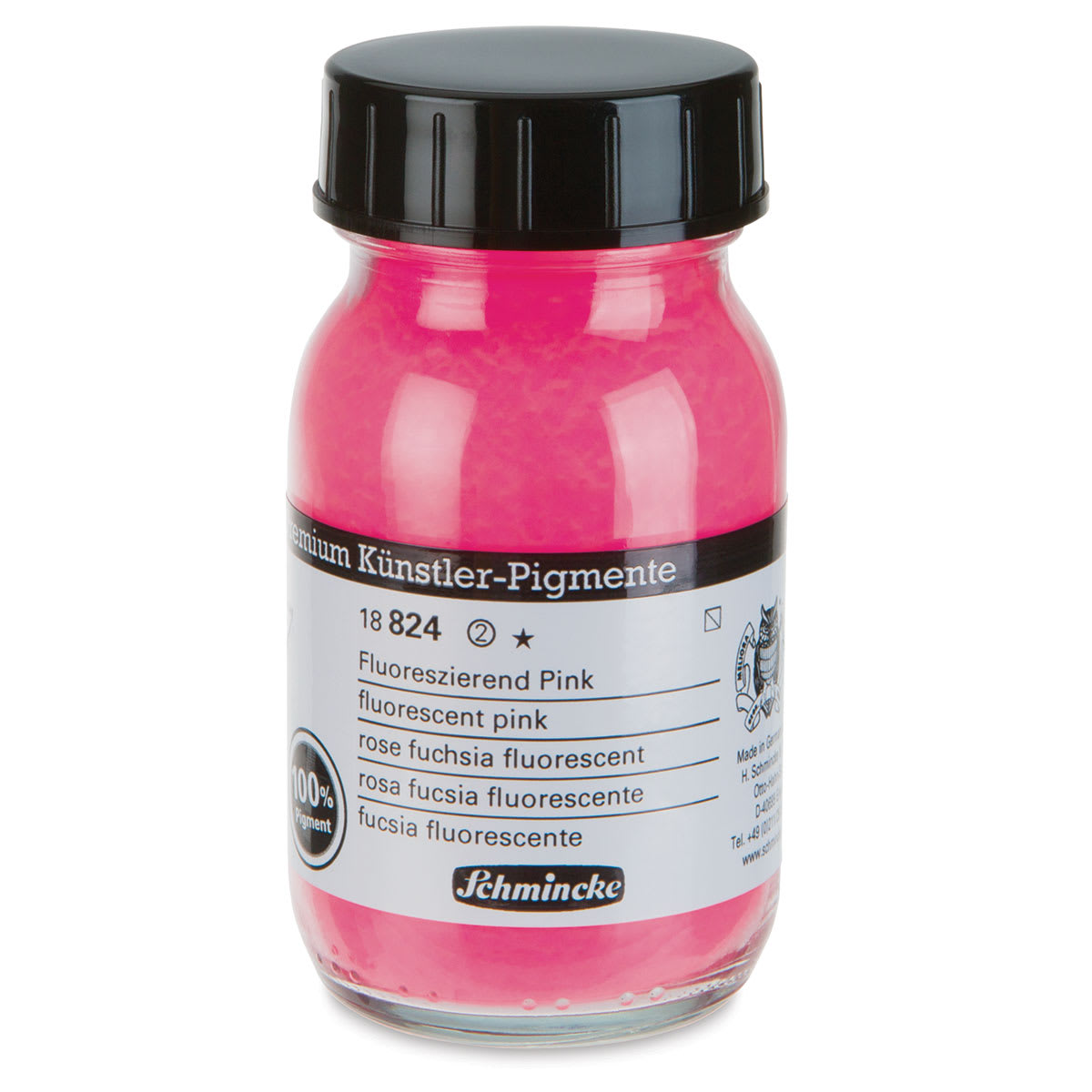 Schmincke Pigment - Fluorescent Pink, 100 ml Jar