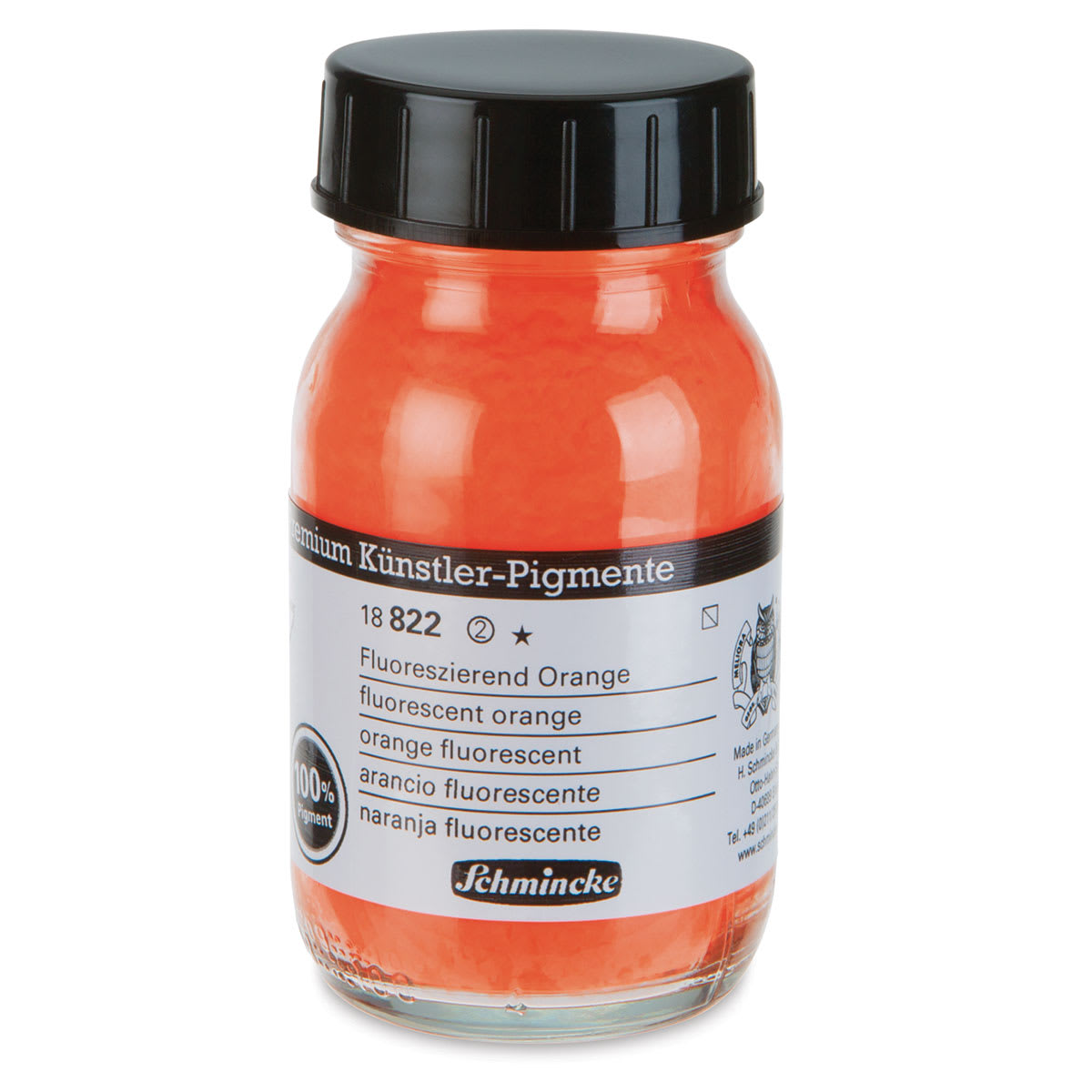 Schmincke Pigment - Fluorescent Orange, 100 ml Jar
