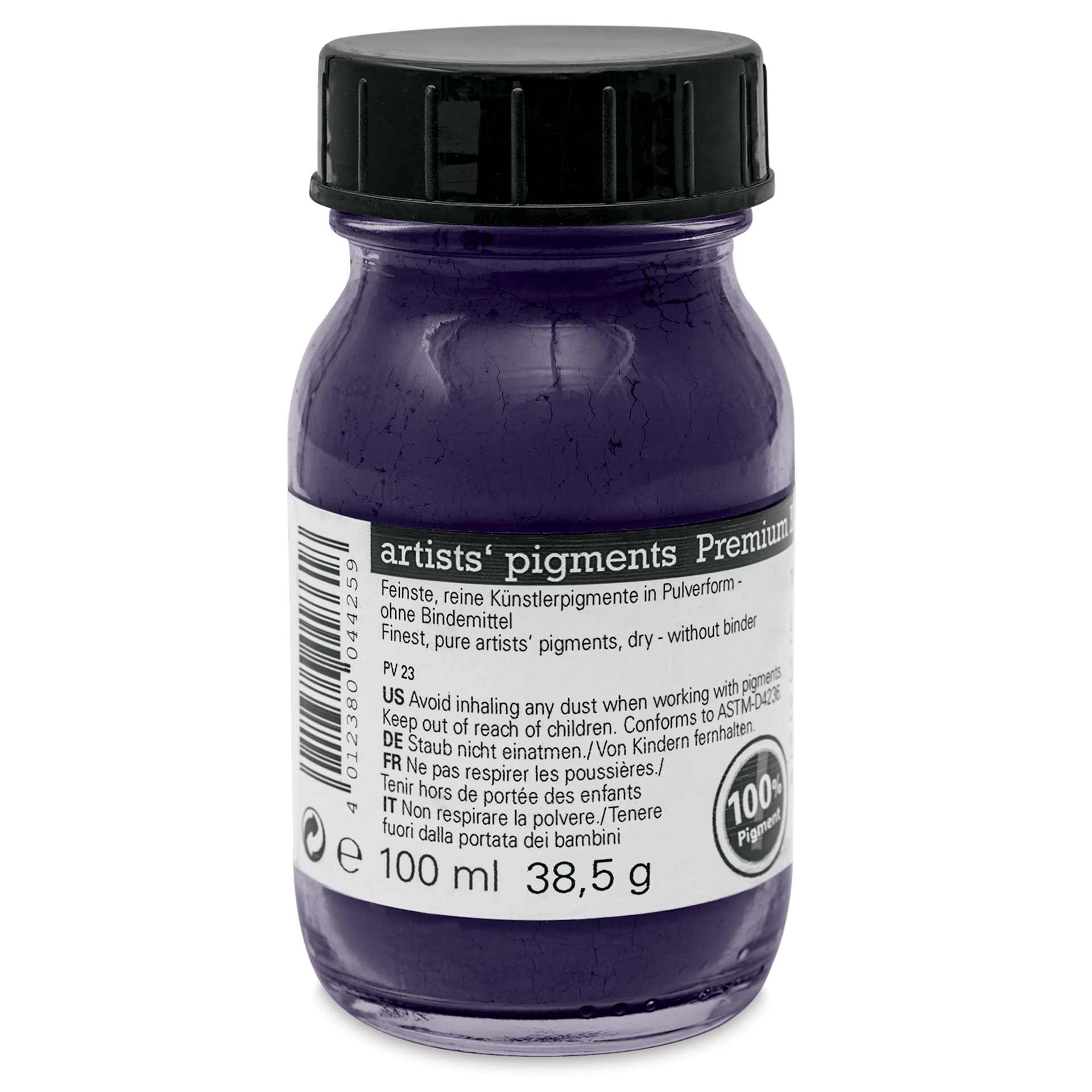 Schmincke Pigment - Blue Violet, 100 ml Jar back