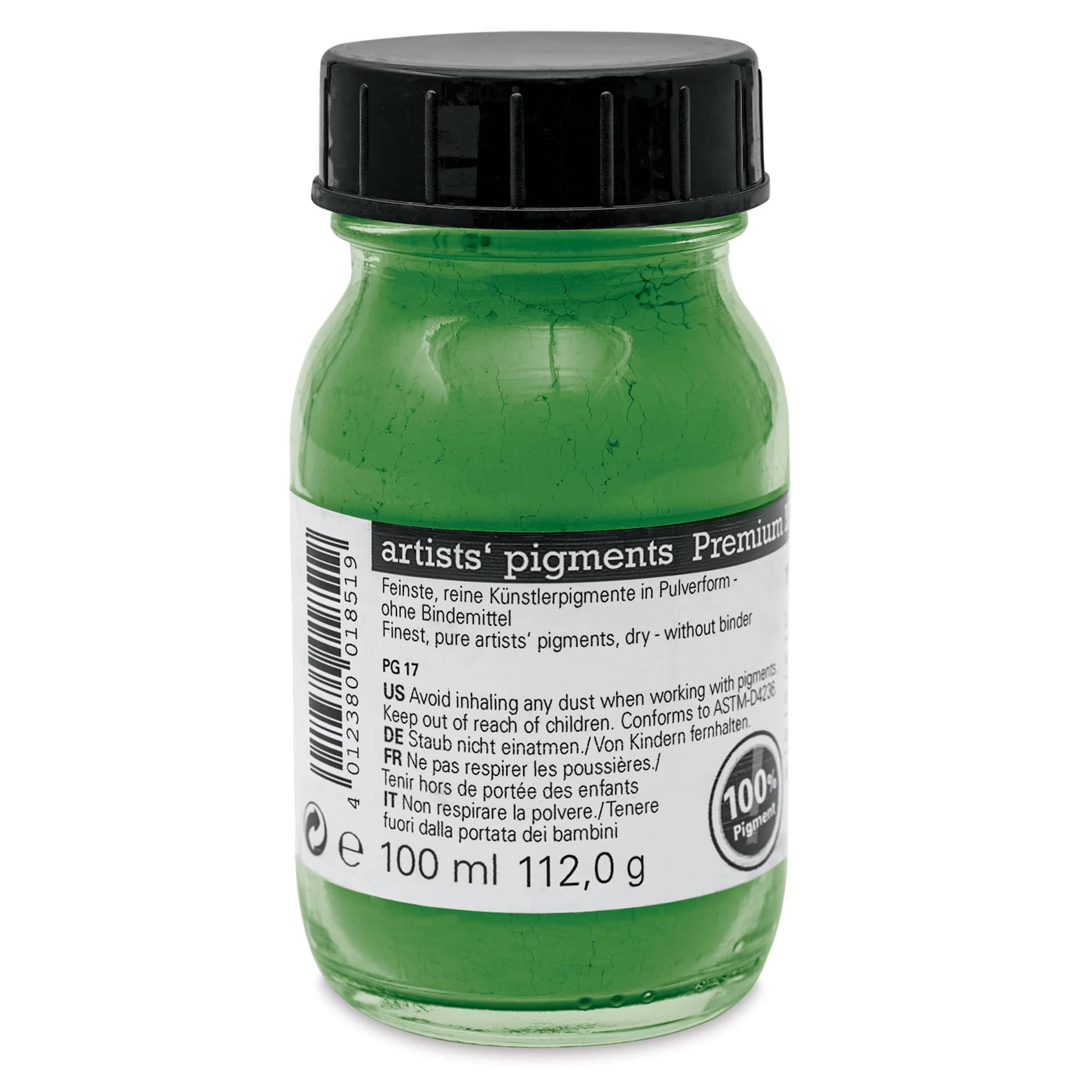 Schmincke Pigment - Chromium Oxide Green, 100 ml Jar back