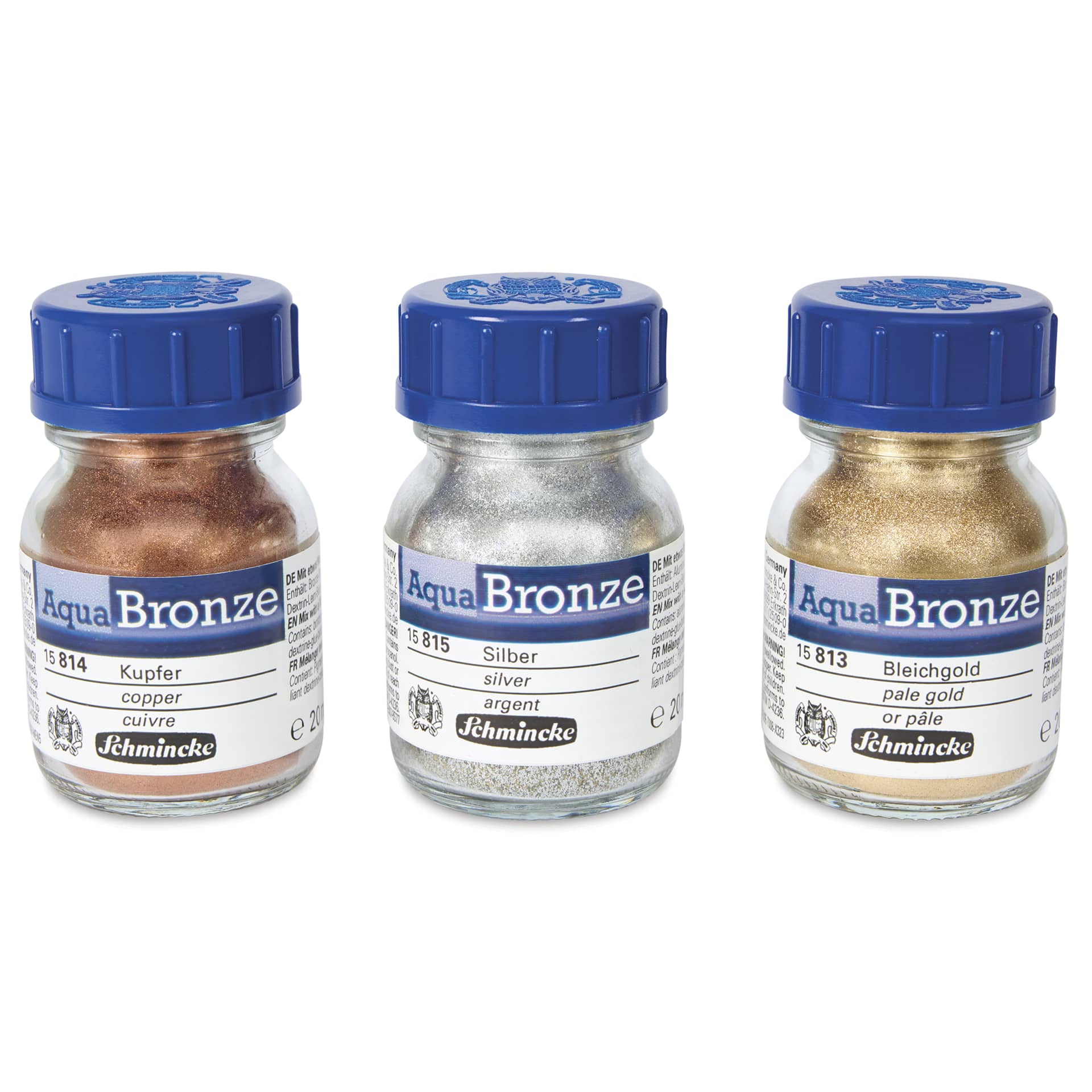 Schmincke Aqua Bronze Powders - Set of 3, 20 ml Schmincke Aqua Bronze Powders - Set of 3, 20 ml