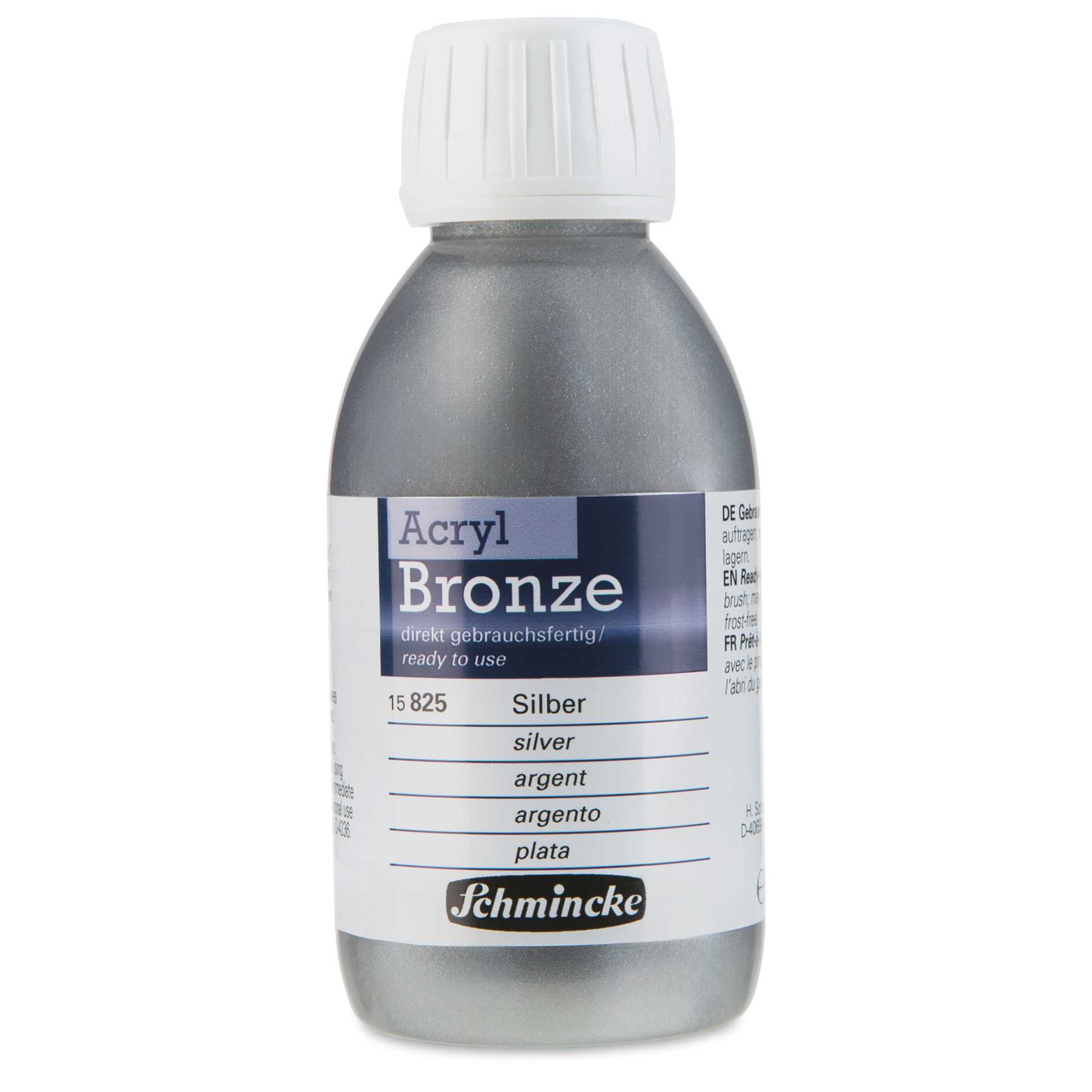 Schmincke Acrylic Bronze Paint - Silver, 150 ml