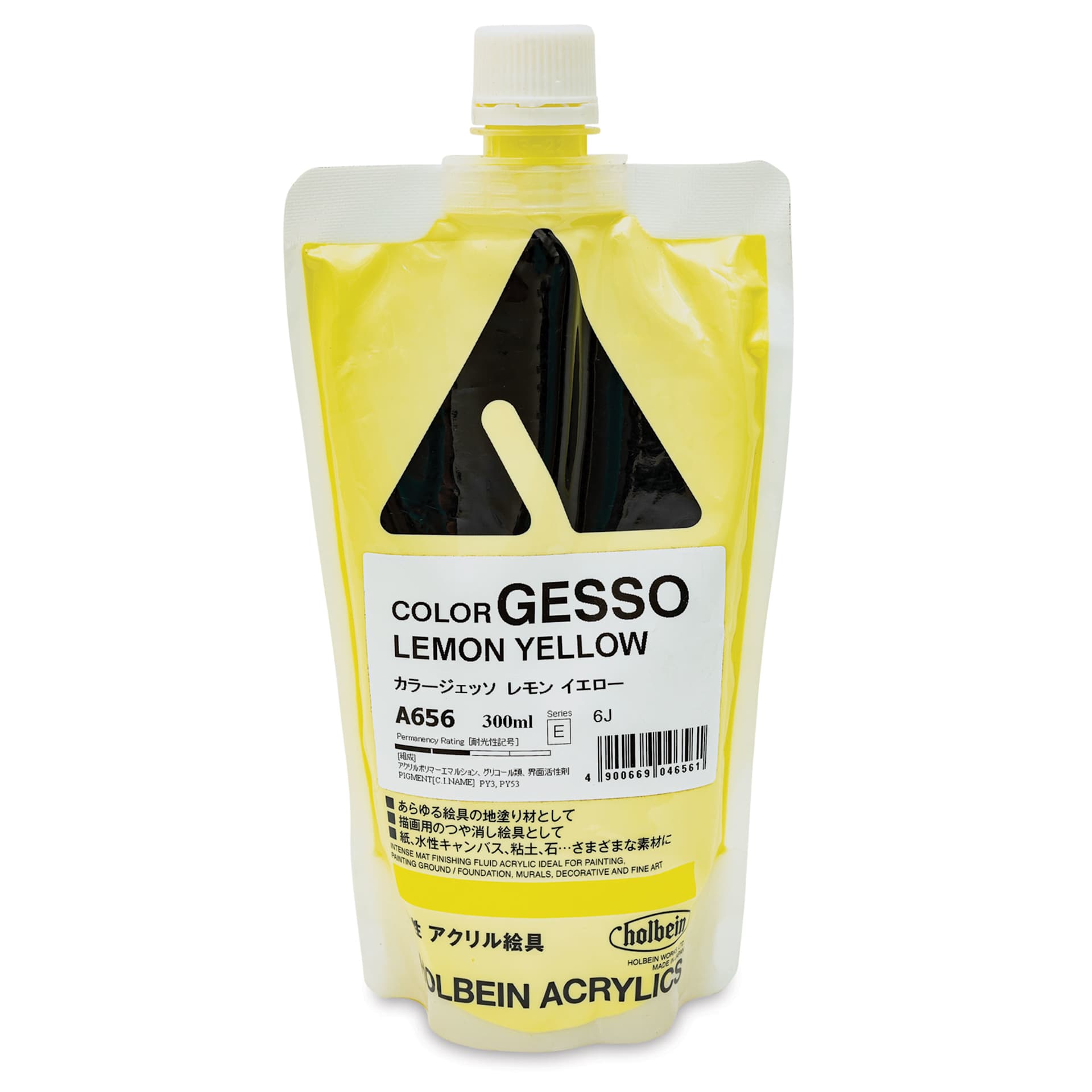 Holbein Acryla Gesso - Lemon Yellow, 300 ml pouch