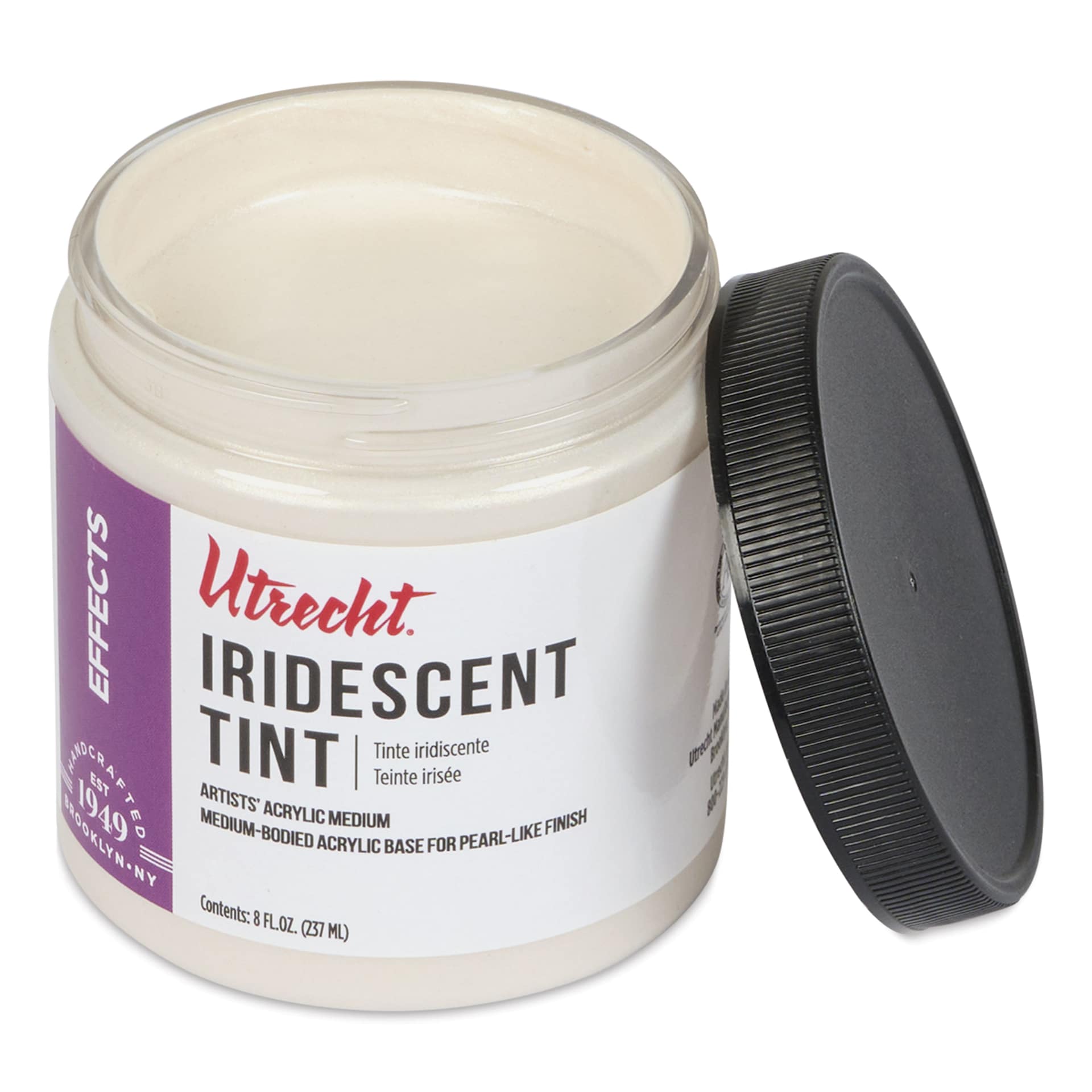 Utrecht Artists' Acrylic Iridescent Tint Medium - 8 oz, lid off Utrecht Artists' Acrylic Iridescent Tint Medium - 8 oz, lid off