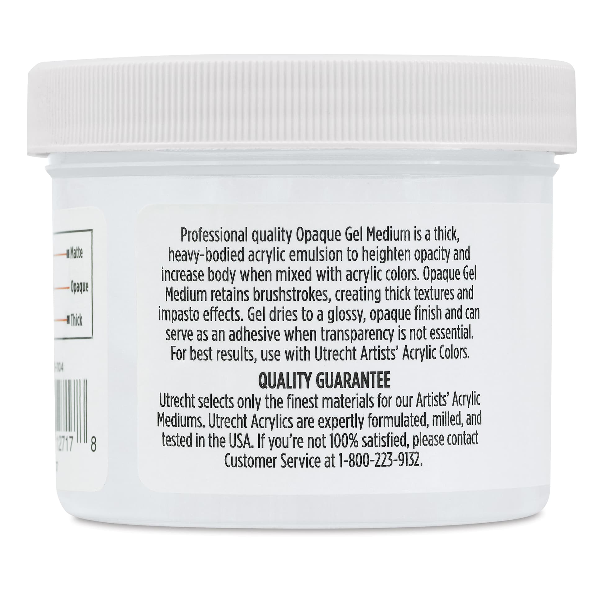 Utrecht Artists' Acrylic Opaque Gel Medium - 4 oz side