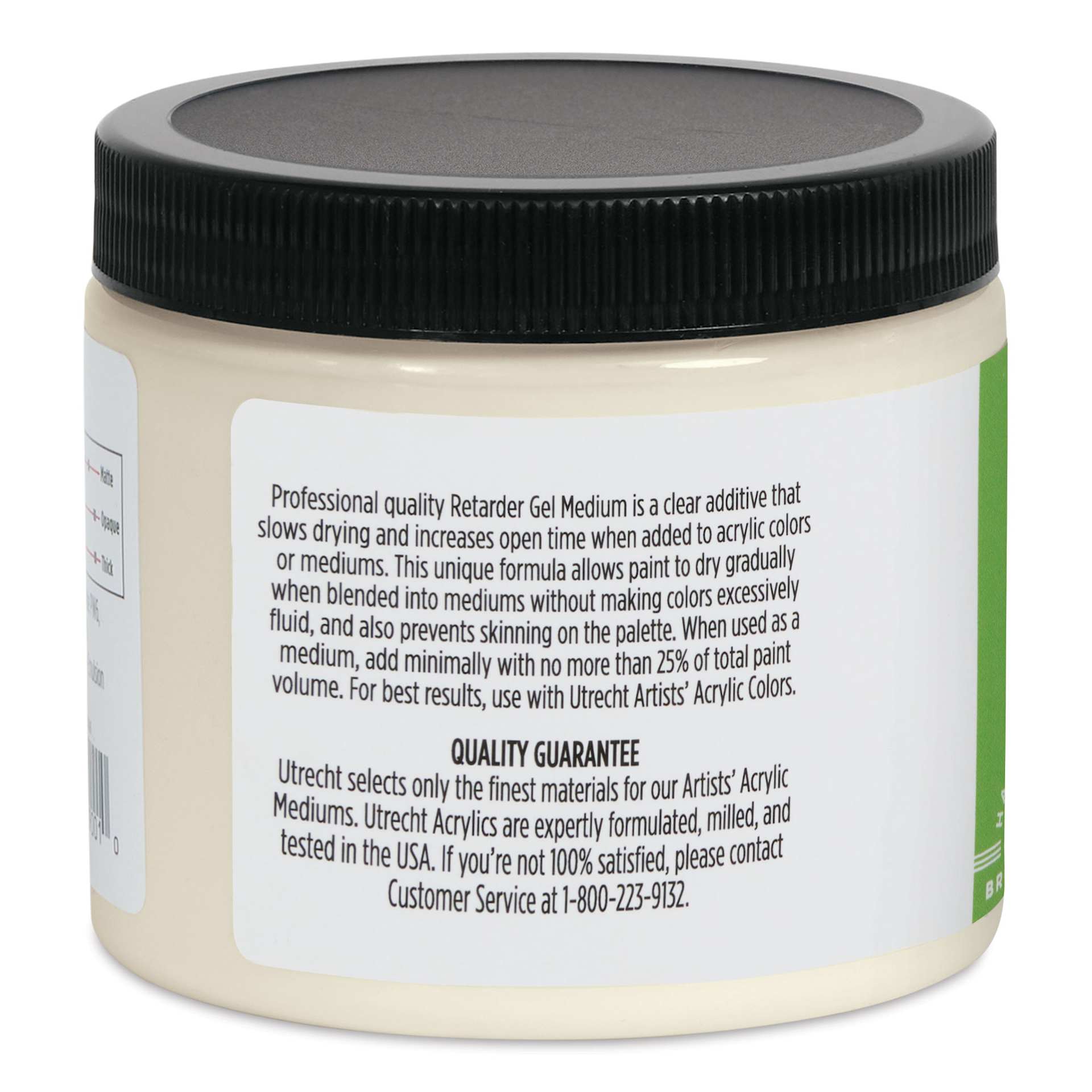 Utrecht Artists' Acrylic Retarder Gel Medium - 16 oz left side Utrecht Artists' Acrylic Retarder Gel Medium - 16 oz left side