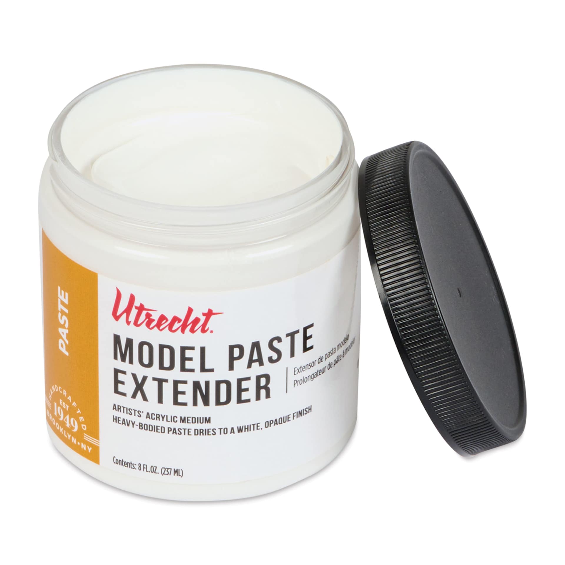 Utrecht Acrylic Medium - Modeling Paste Extender, 8 oz with lid off Utrecht Acrylic Medium - Modeling Paste Extender, 8 oz with lid off
