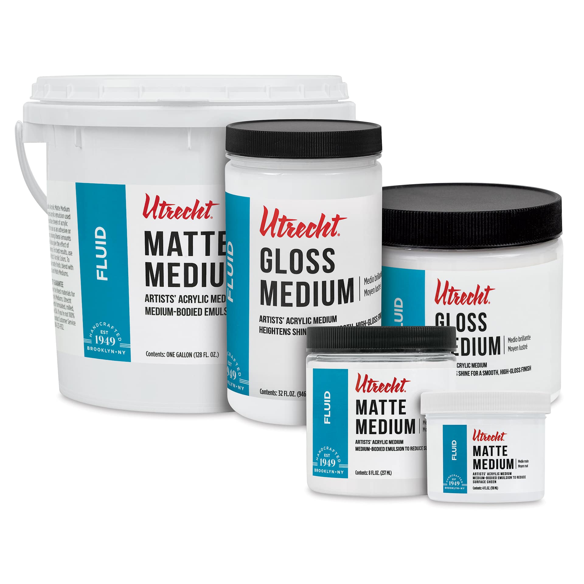Utrecht Artists' Acrylic Fluid Mediums, all size options Utrecht Artists' Acrylic Fluid Mediums, all size options