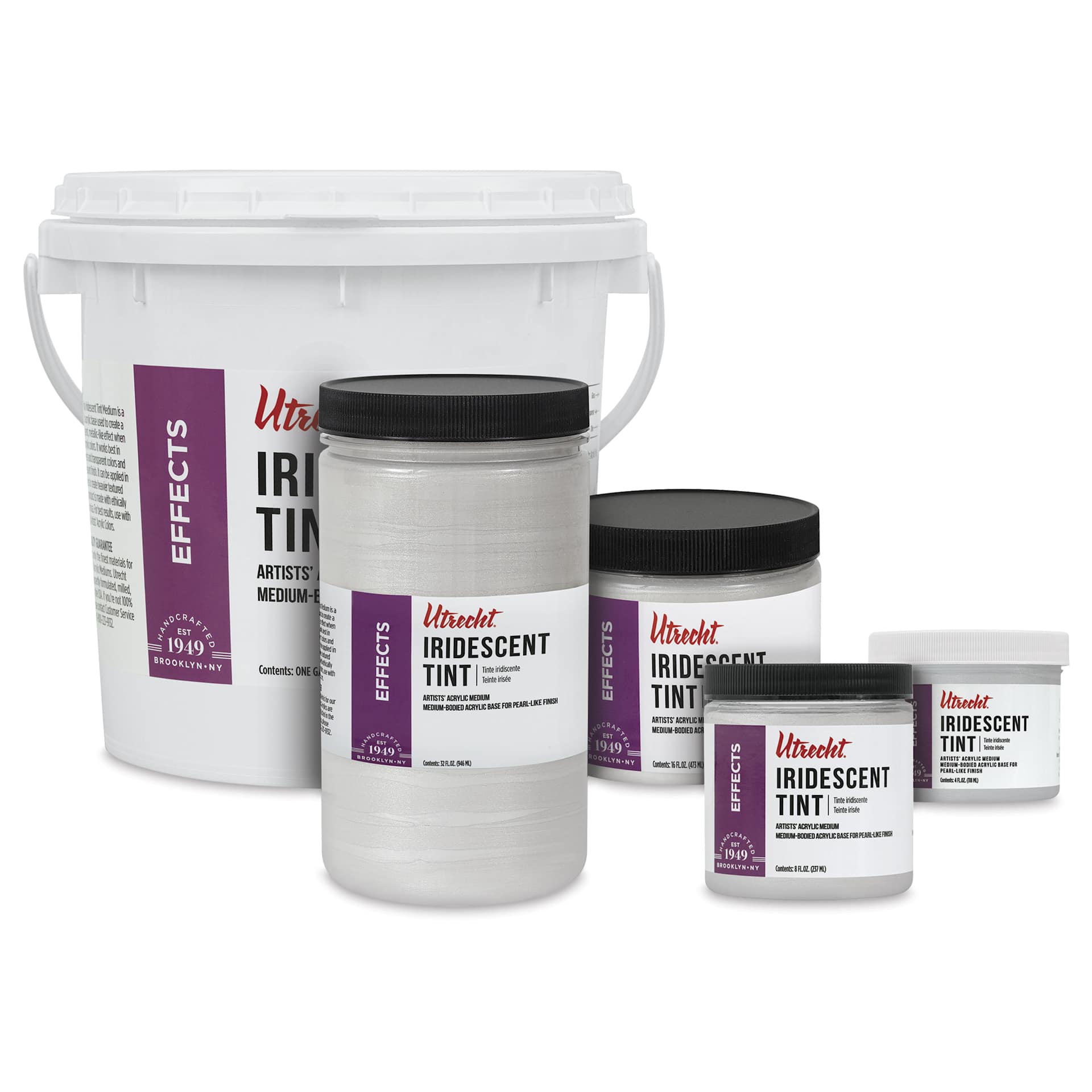 Utrecht Artists' Acrylic Iridescent Tint Medium, different size containers Utrecht Artists' Acrylic Iridescent Tint Medium, different size containers