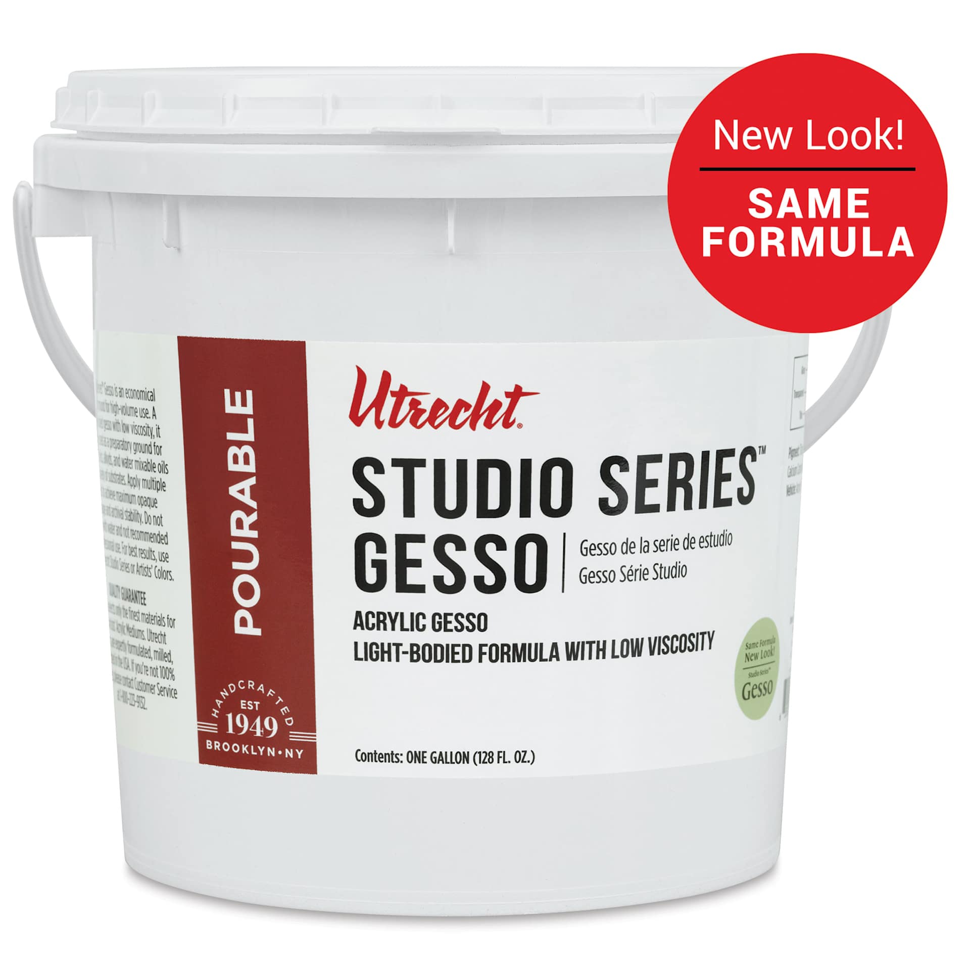 New look! Same formula - Utrecht Studio Series Acrylic Gesso - 128 oz New look! Same formula - Utrecht Studio Series Acrylic Gesso - 128 oz