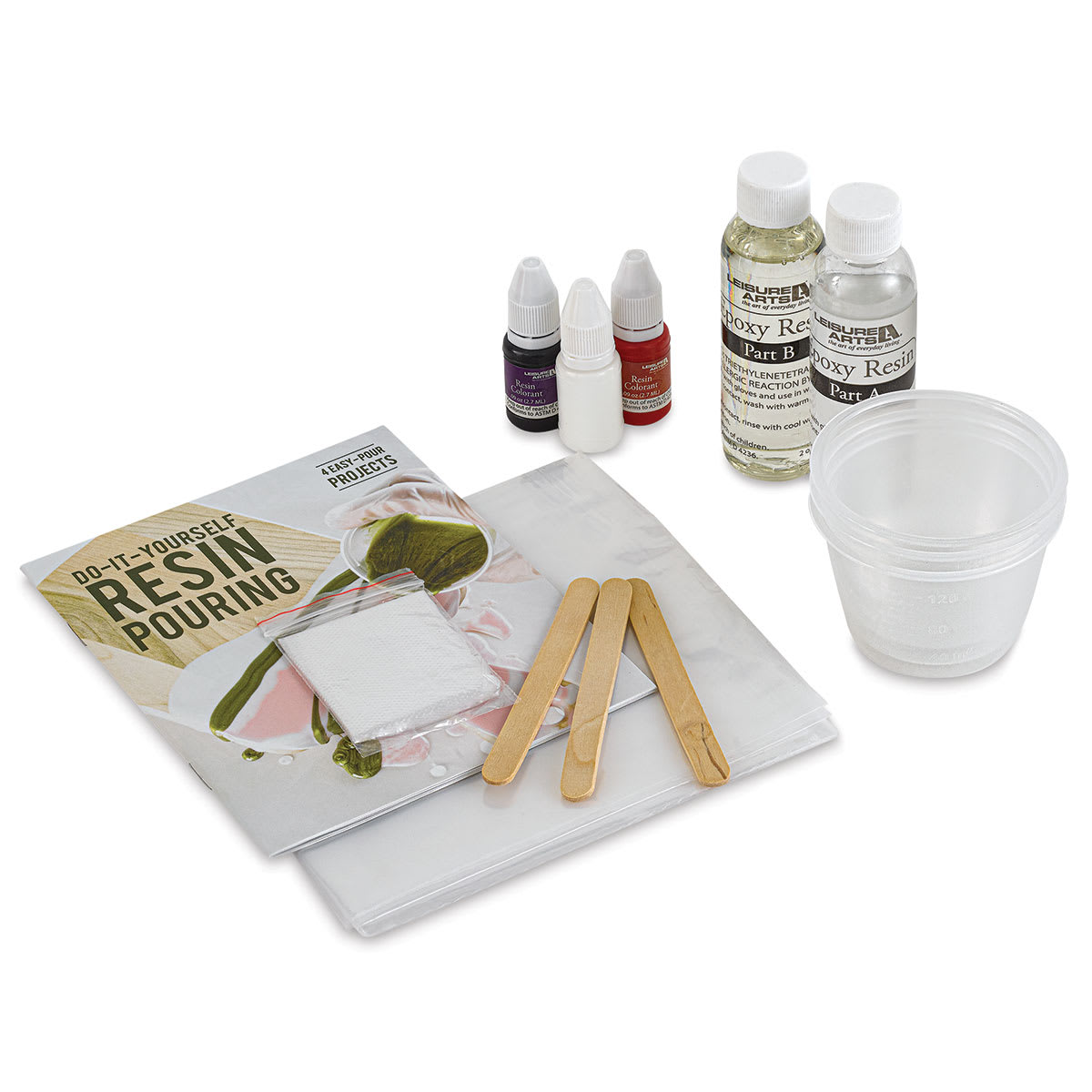 Leisure Arts Resin Pour Kit - Red (Kit contents)