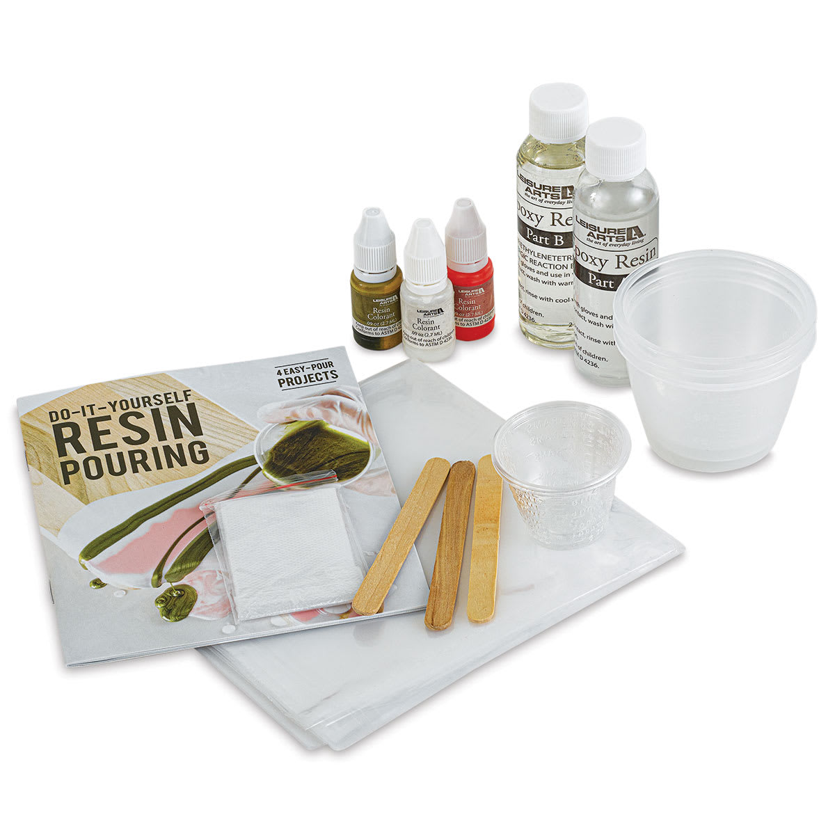 Leisure Arts Resin Pour Kit - Blush (Kit contents)