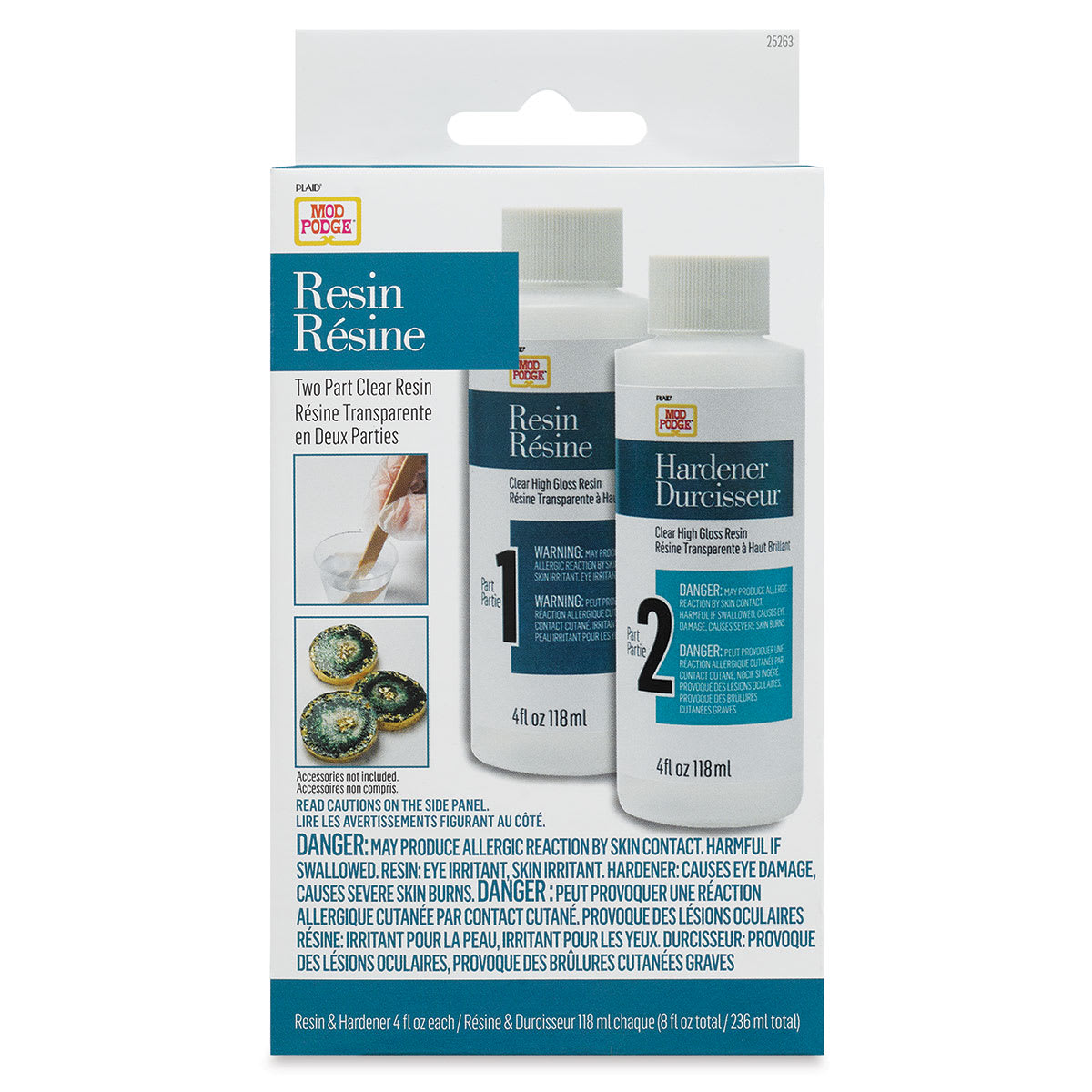 Mod Podge 2-Part Resin Kit - 8 oz (Front of packaging) Mod Podge 2-Part Resin Kit - 8 oz (Front of packaging)