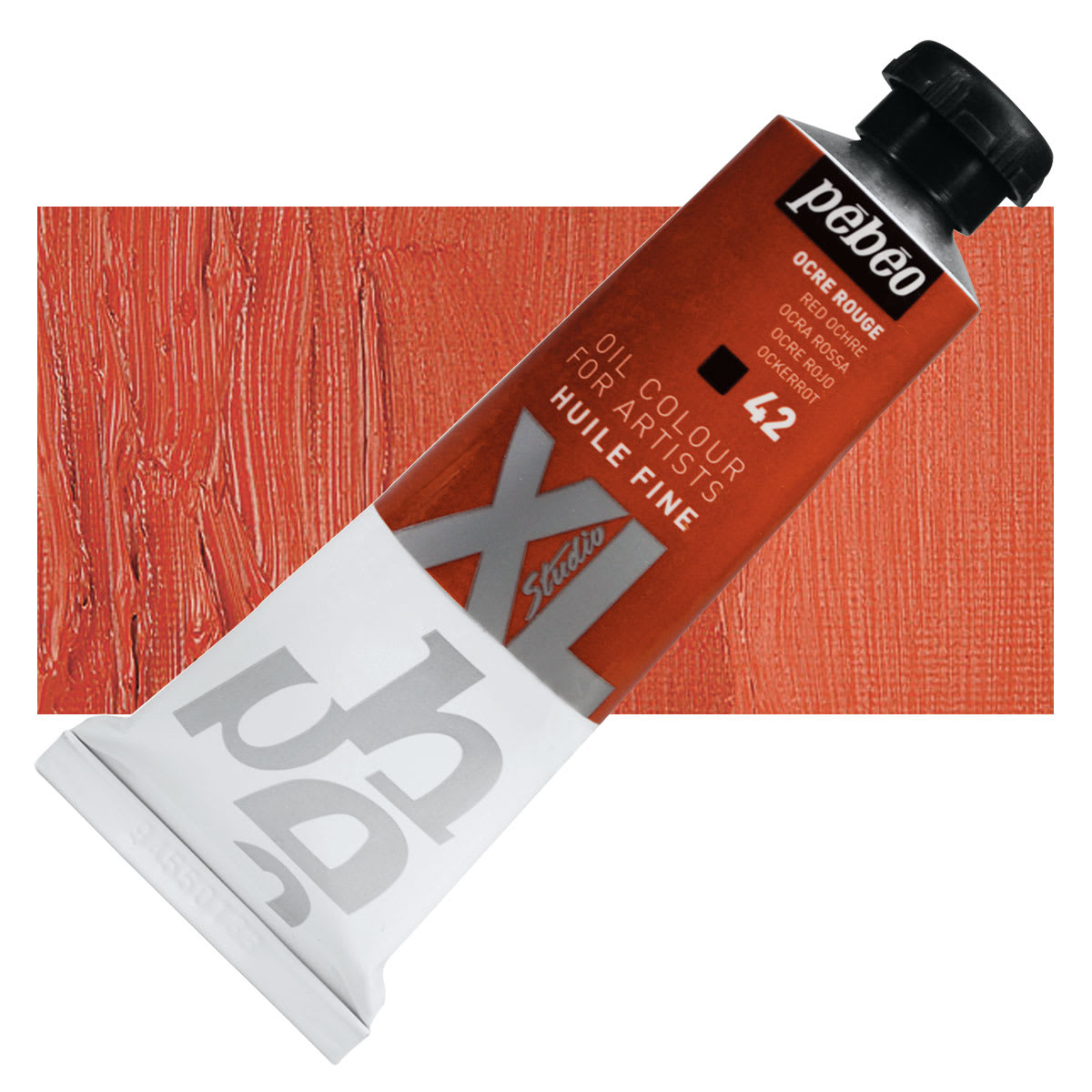 Pebeo XL Studio Oil Paint - Red Ochre, 37 ml Tube and swatch
