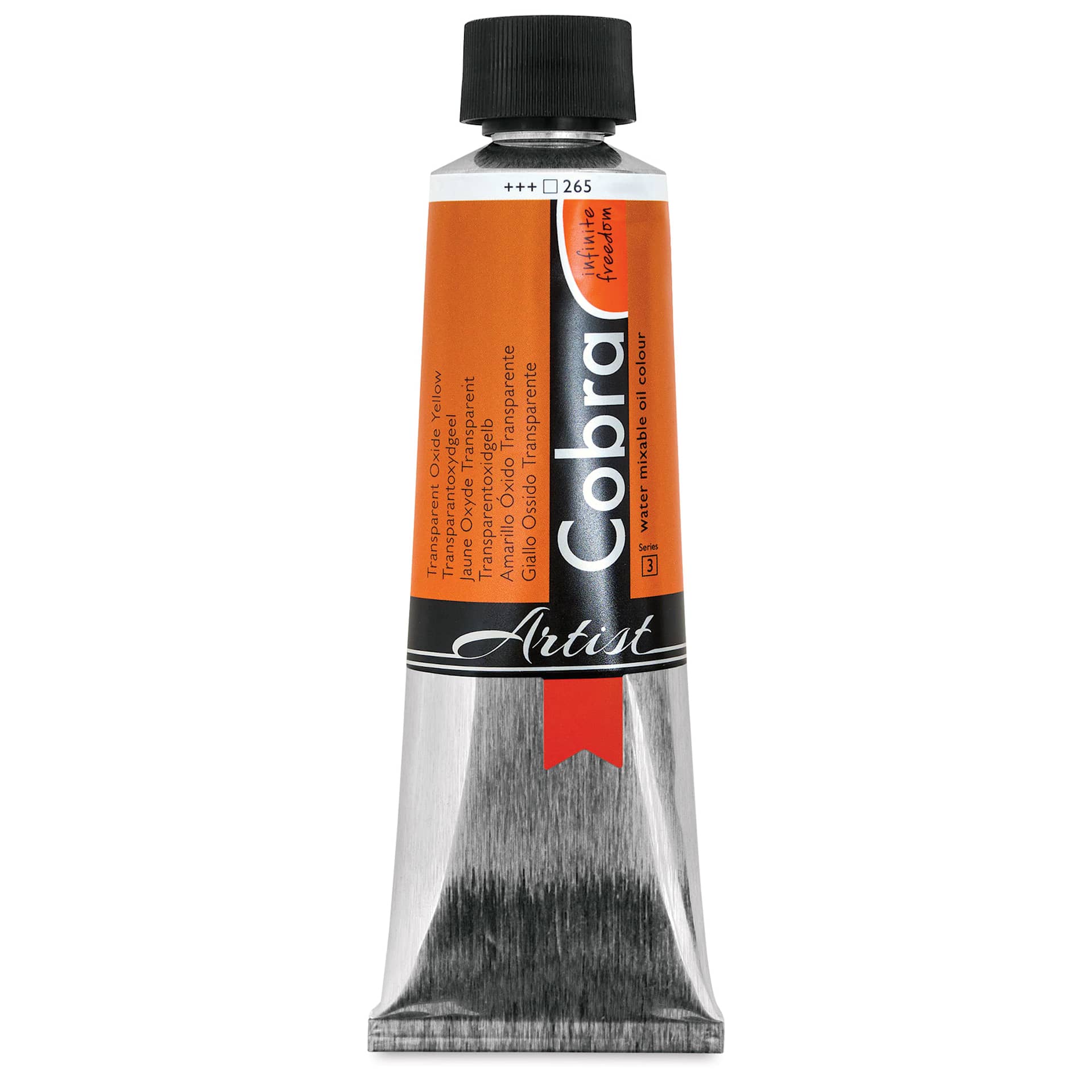 Cobra Artist Water Mixable Oil Paint - Transparent Oxide Yellow, 150 ml tube