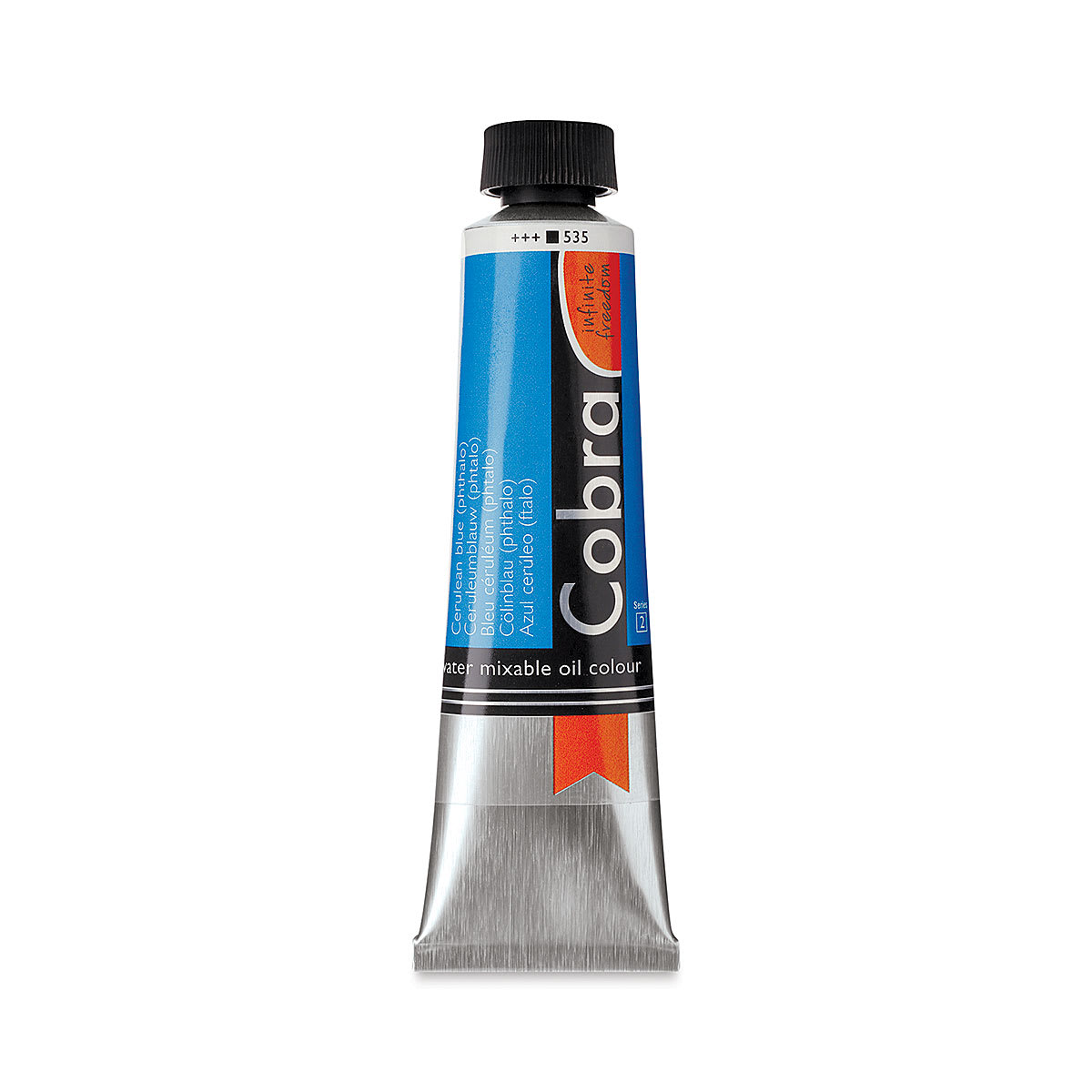 Cobra Artist Water Mixable Oil Paint - Cerulean Blue Phthalo, 40 ml tube