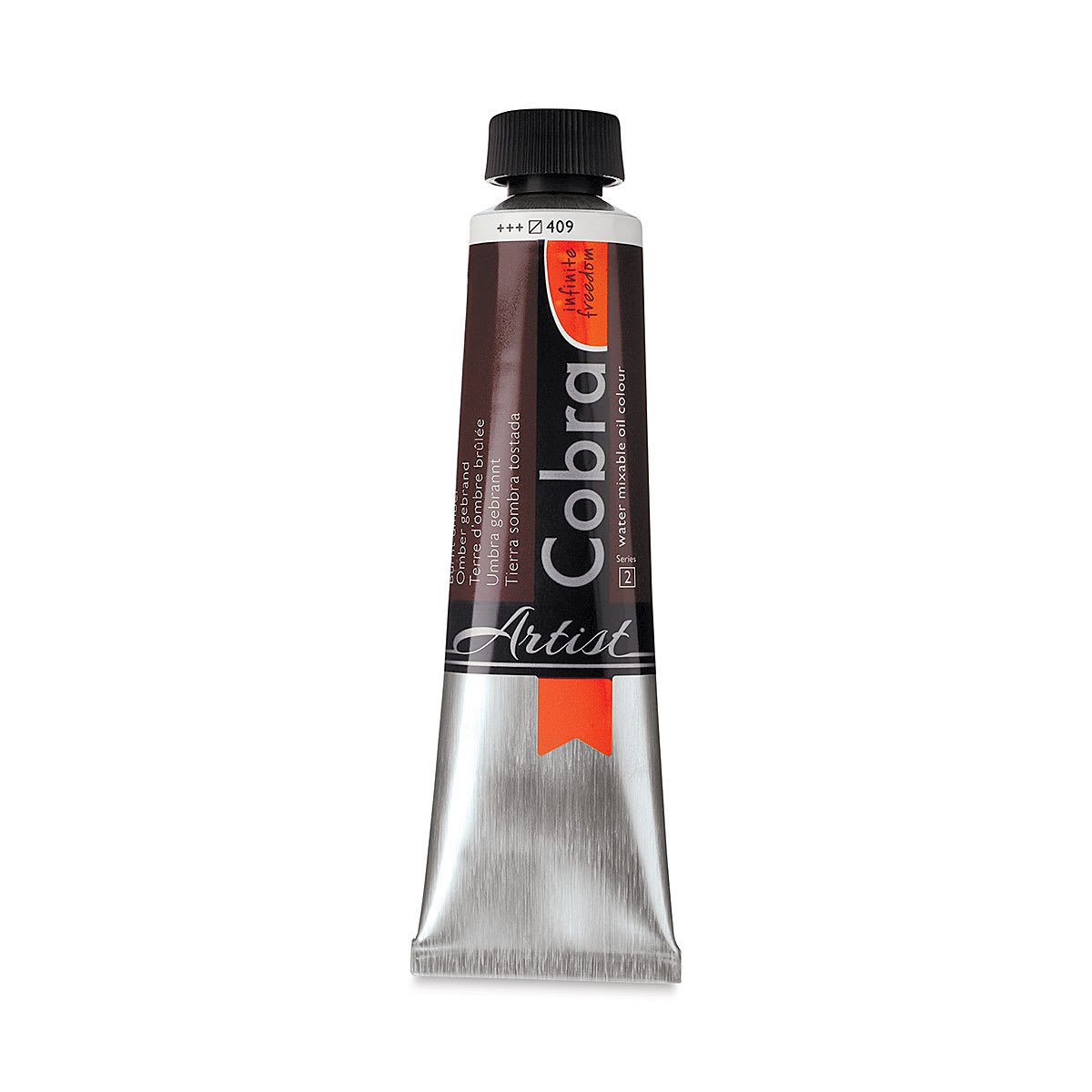 Cobra Artist Water Mixable Oil Paint - Burnt Umber, 40 ml tube