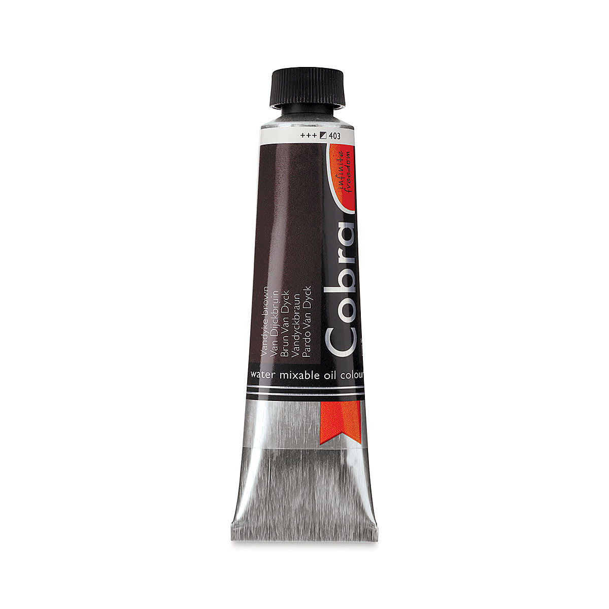 Cobra Artist Water Mixable Oil Paint - Van Dyke Brown, 40 ml tube