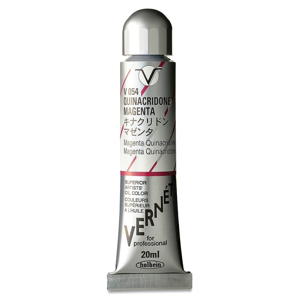 Holbein Vernét Superior Artists' Oil Color - Quinacridone Magenta, 20 ml tube