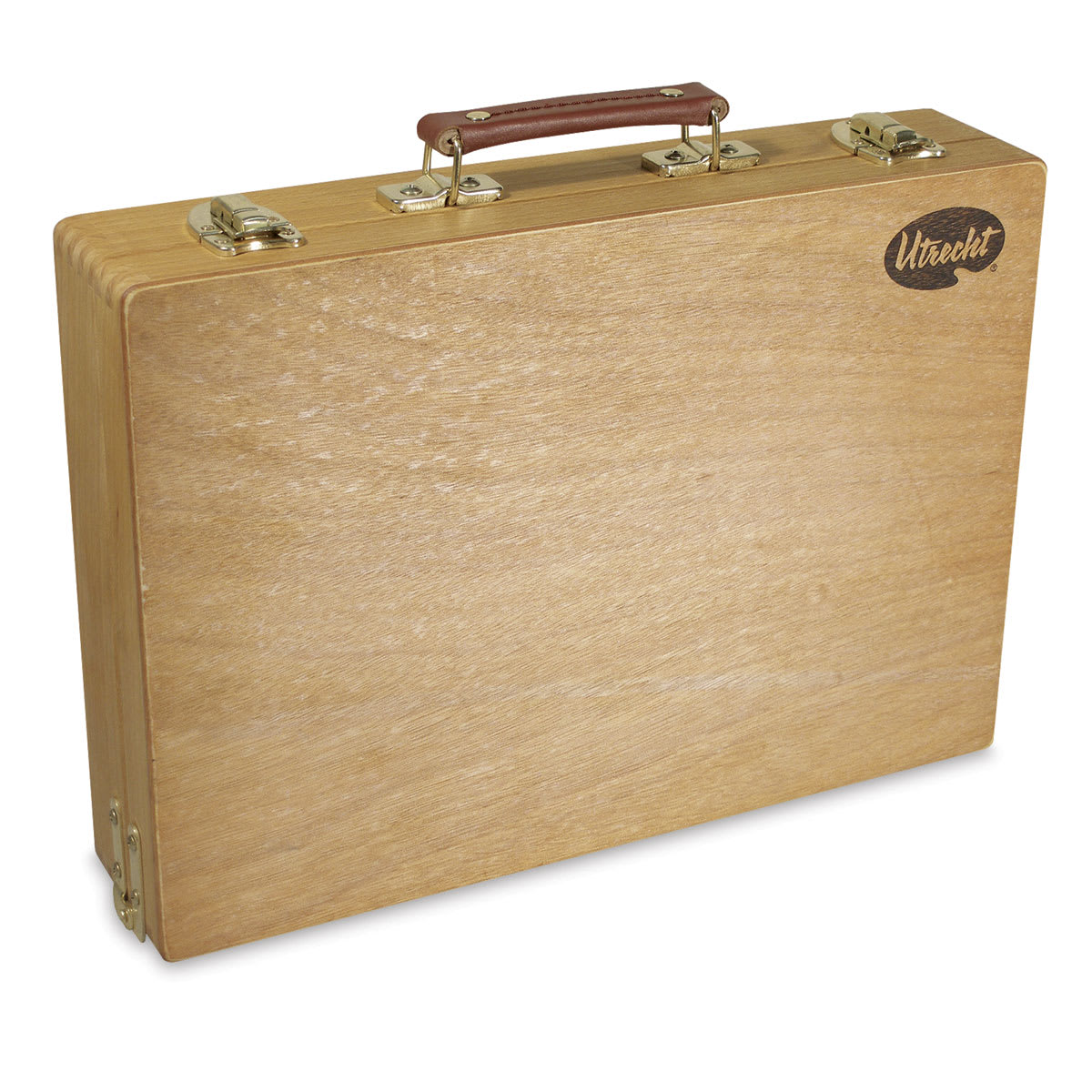 Utrecht Wooden Oil Paint Box - Upright and closed for transport