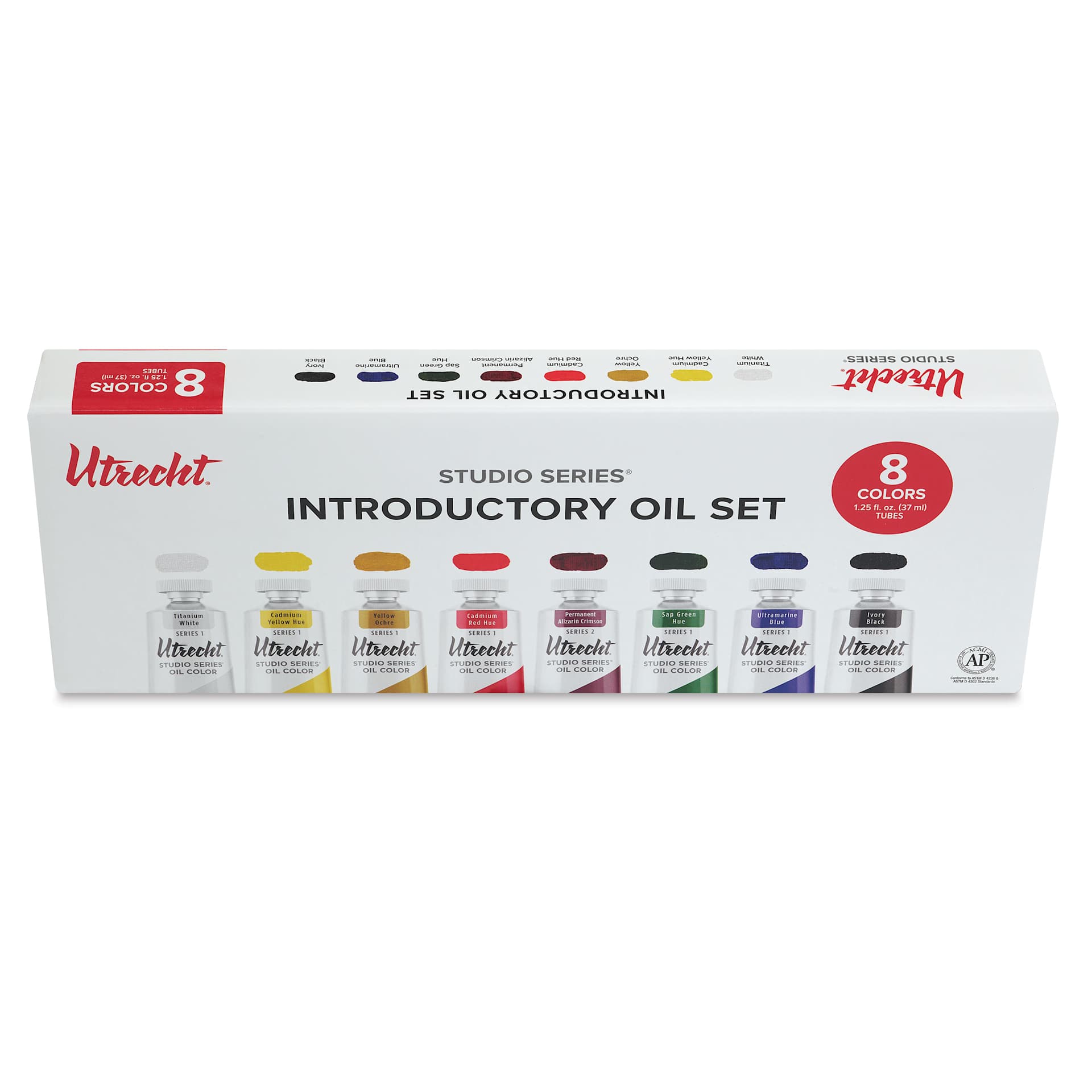 Utrecht Studio Series Oil Paints - Set of 8, Introductory Colors, 37 ml