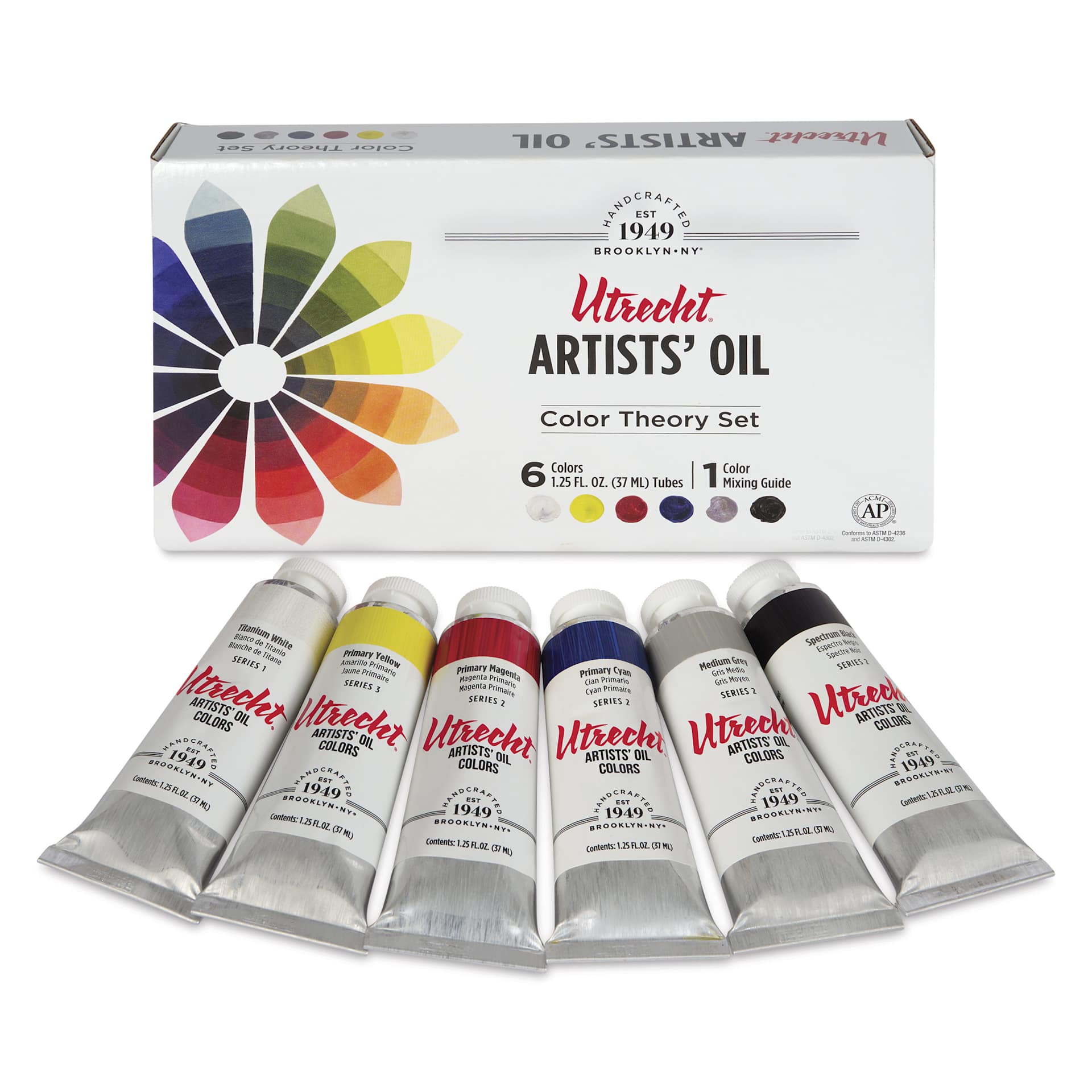 Utrecht Artists' Oil Paint Set - Color Theory, Set of 6 Utrecht Artists' Oil Paint Set - Color Theory, Set of 6