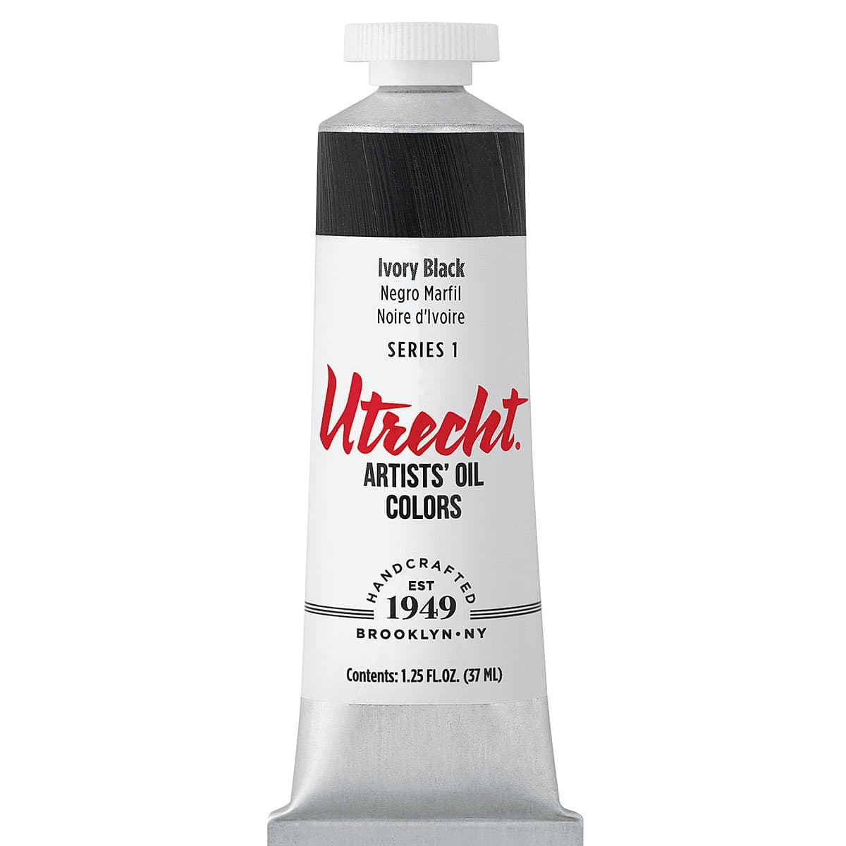 Utrecht Artists' Oil Paint - Ivory Black, 37 ml tube