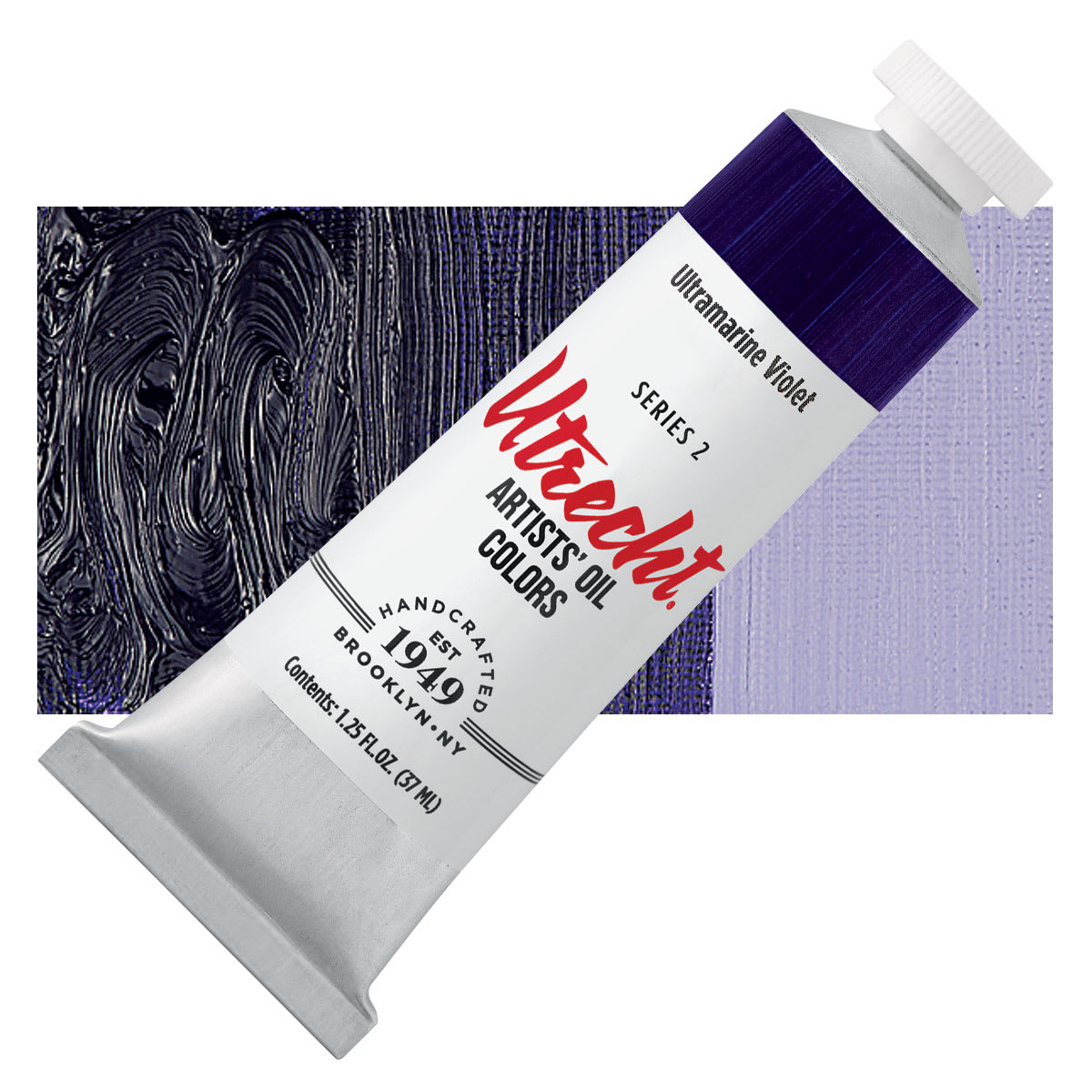 Utrecht Artists' Oil Paint - Ultramarine Violet, 37 ml tube and swatch