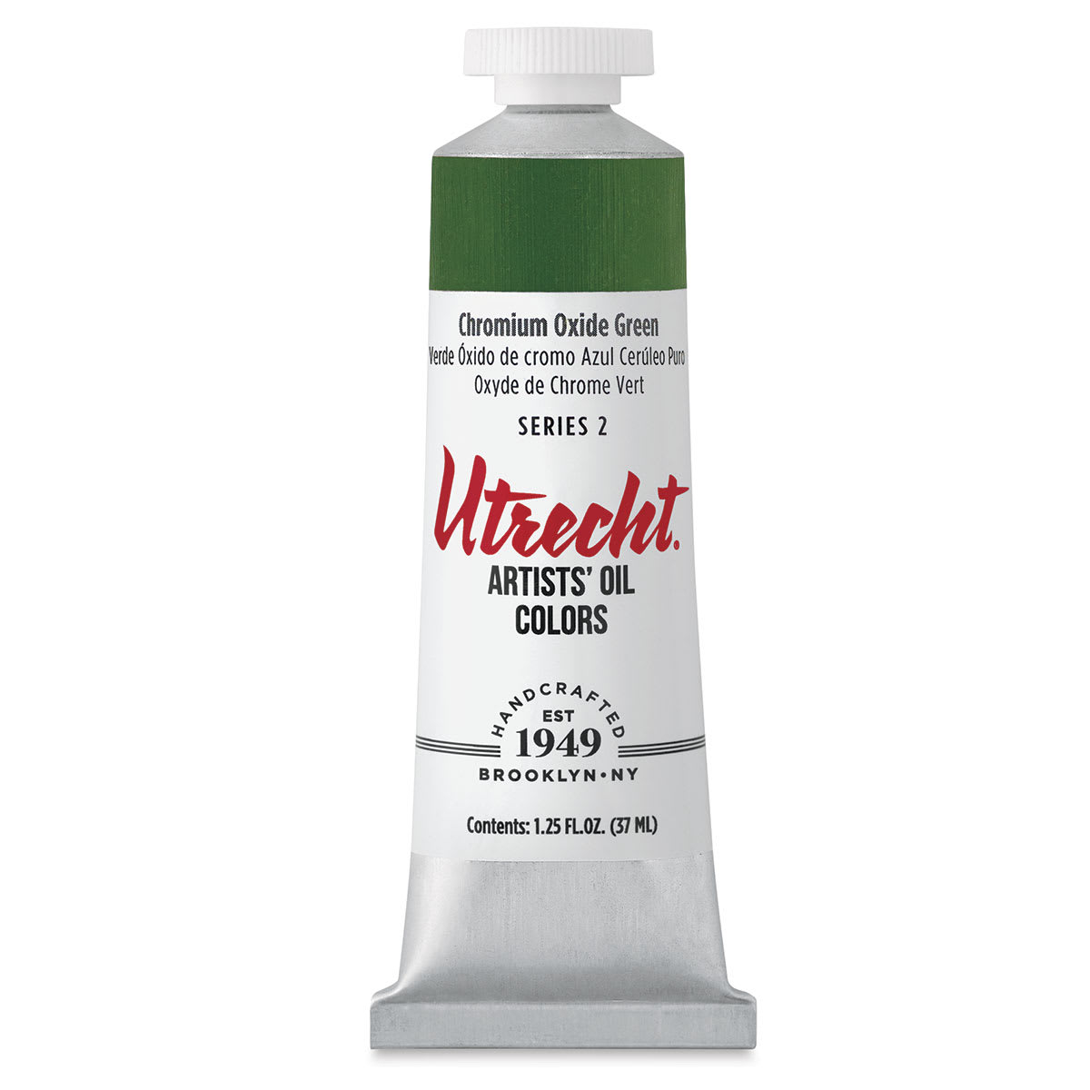 Utrecht Artists' Oil Paint - Chromium Oxide Green, 37 ml tube