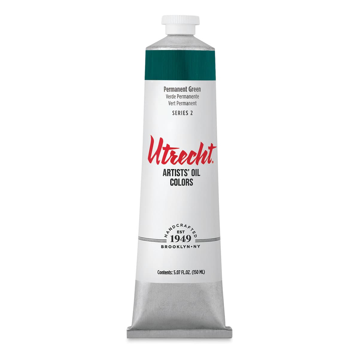 Utrecht Artists' Oil Paint - Permanent Green, 150 ml tube