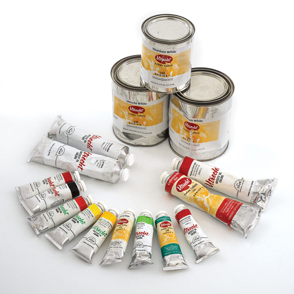 Utrecht Artists' Imperfect Oil Paint Tubes and Cans (Imperfect tubes and cans)