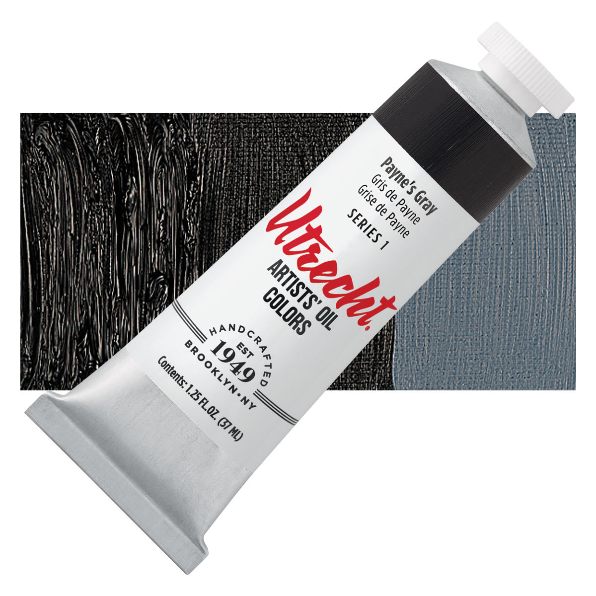 Utrecht Artists' Oil Paint - Payne's Gray, 37 ml tube and swatch