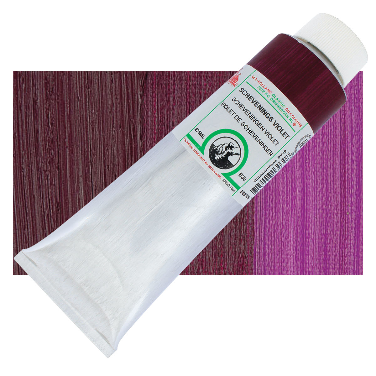 Old Holland Classic Oil Color - Scheveningen Violet, 225 ml tube and swatch