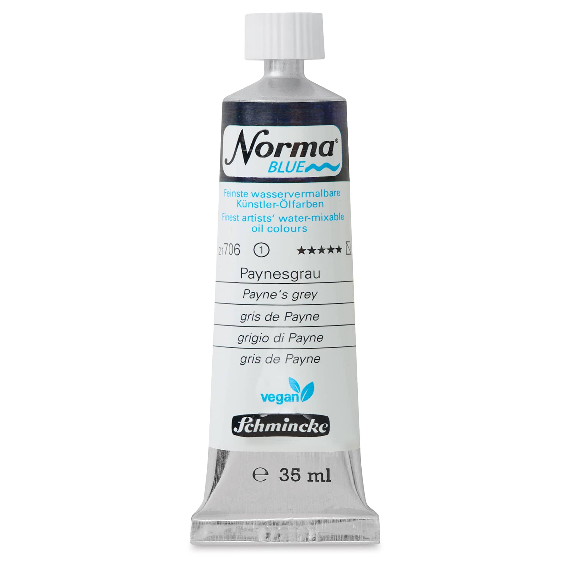 Schmincke Norma Blue Water-Mixable Oil Paint - Payne's Grey, 35 ml, tube