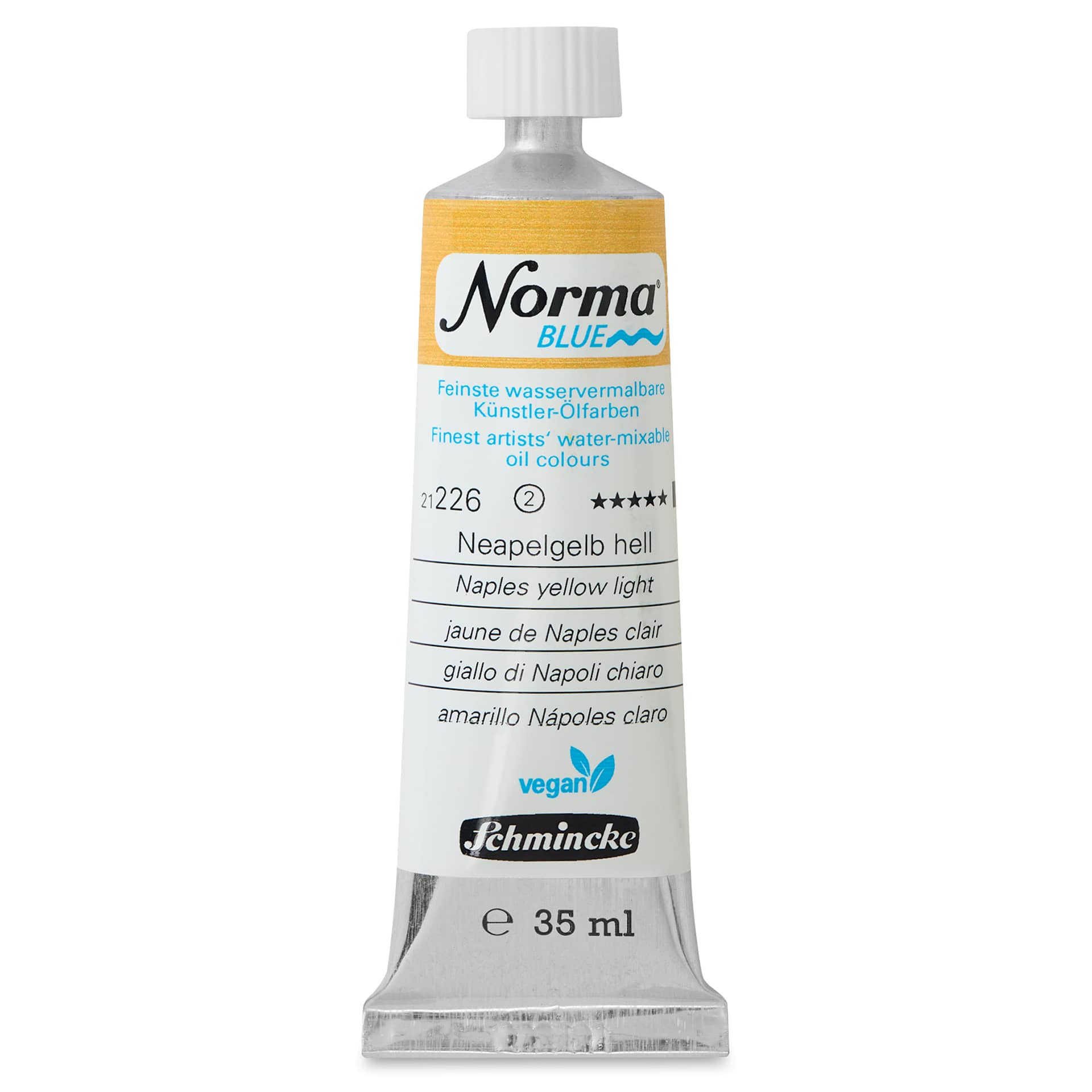 Schmincke Norma Blue Water-Mixable Oil Paint - Naples Yellow Light, 35 ml, tube