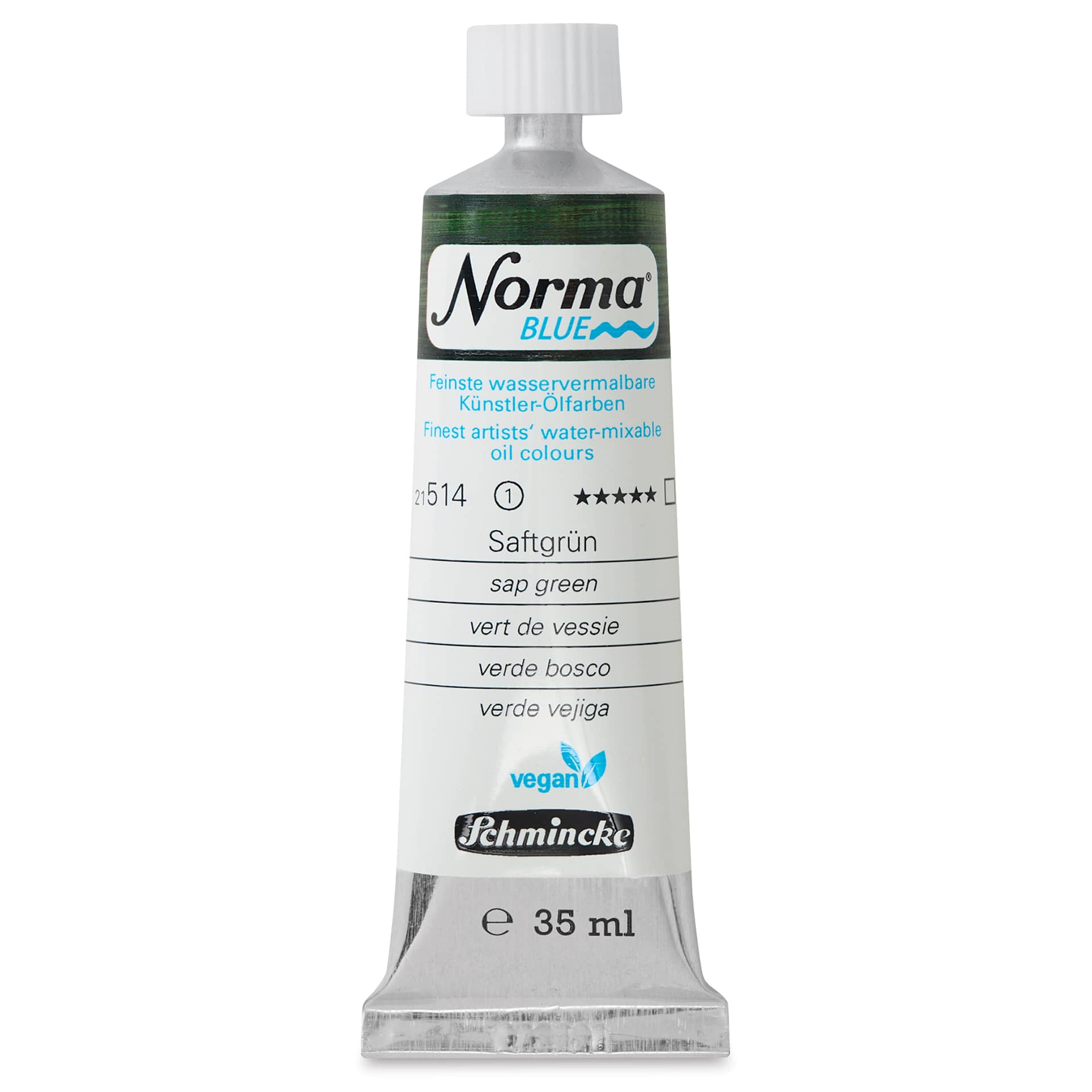 Schmincke Norma Blue Water-Mixable Oil Paint - Sap Green, 35 ml, tube
