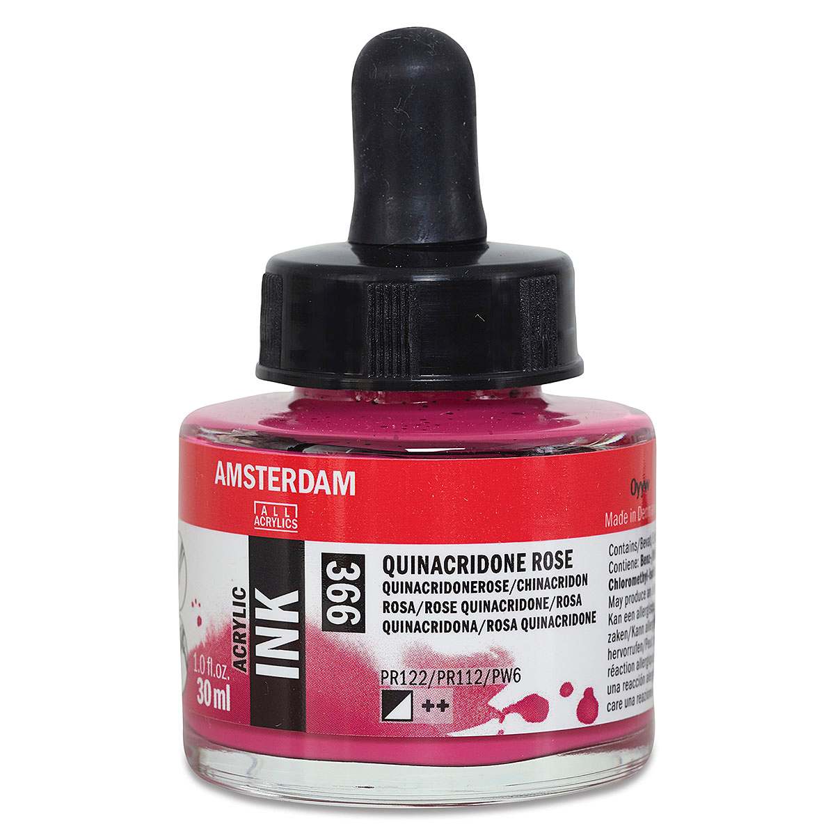 Amsterdam Acrylic Ink - Quinacridone Rose, 30 ml