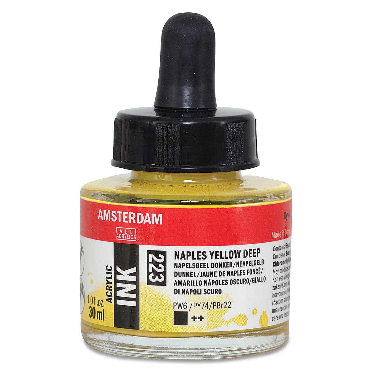 Amsterdam Acrylic Ink - Naples Yellow Deep, 30 ml
