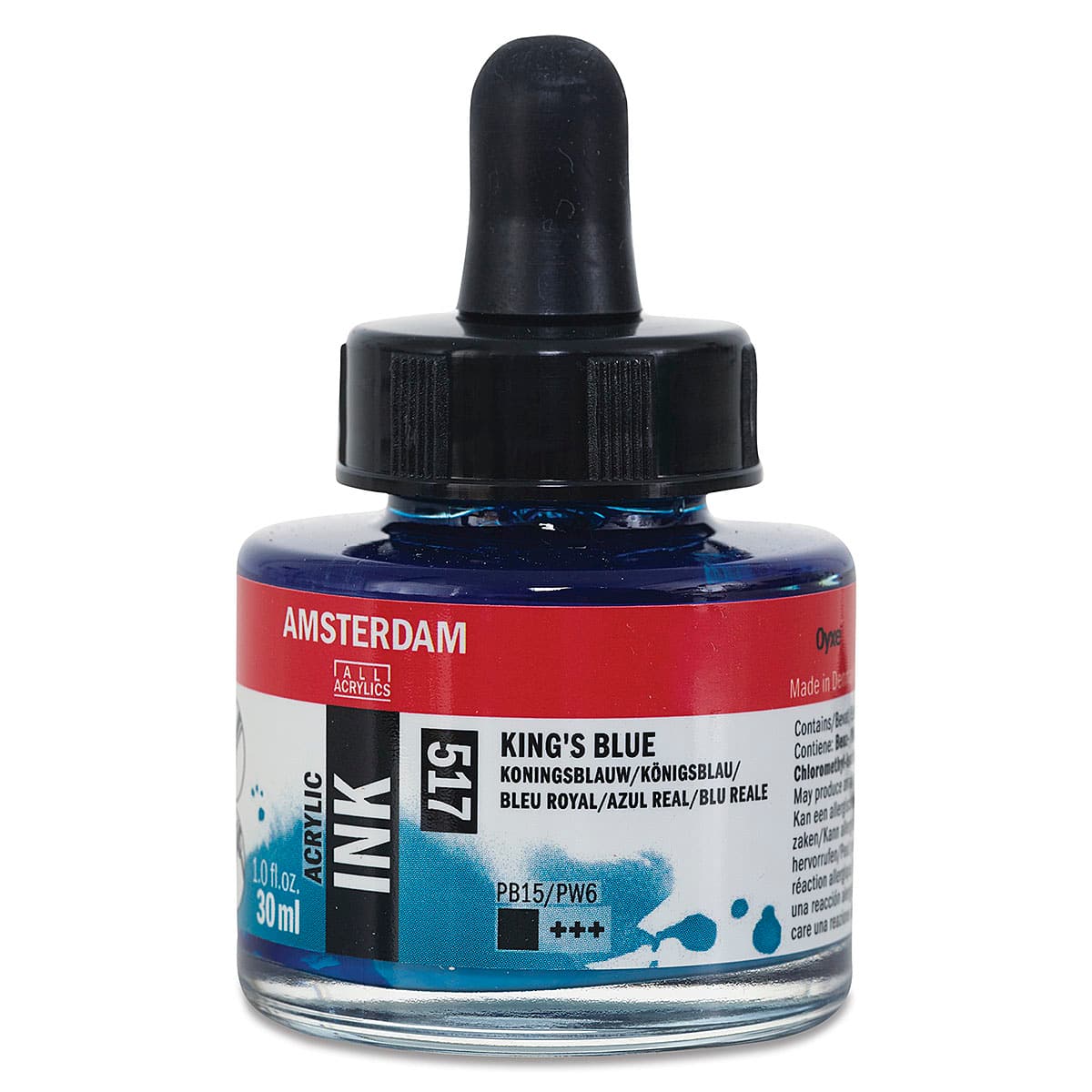 Amsterdam Acrylic Ink - King's Blue, 30 ml