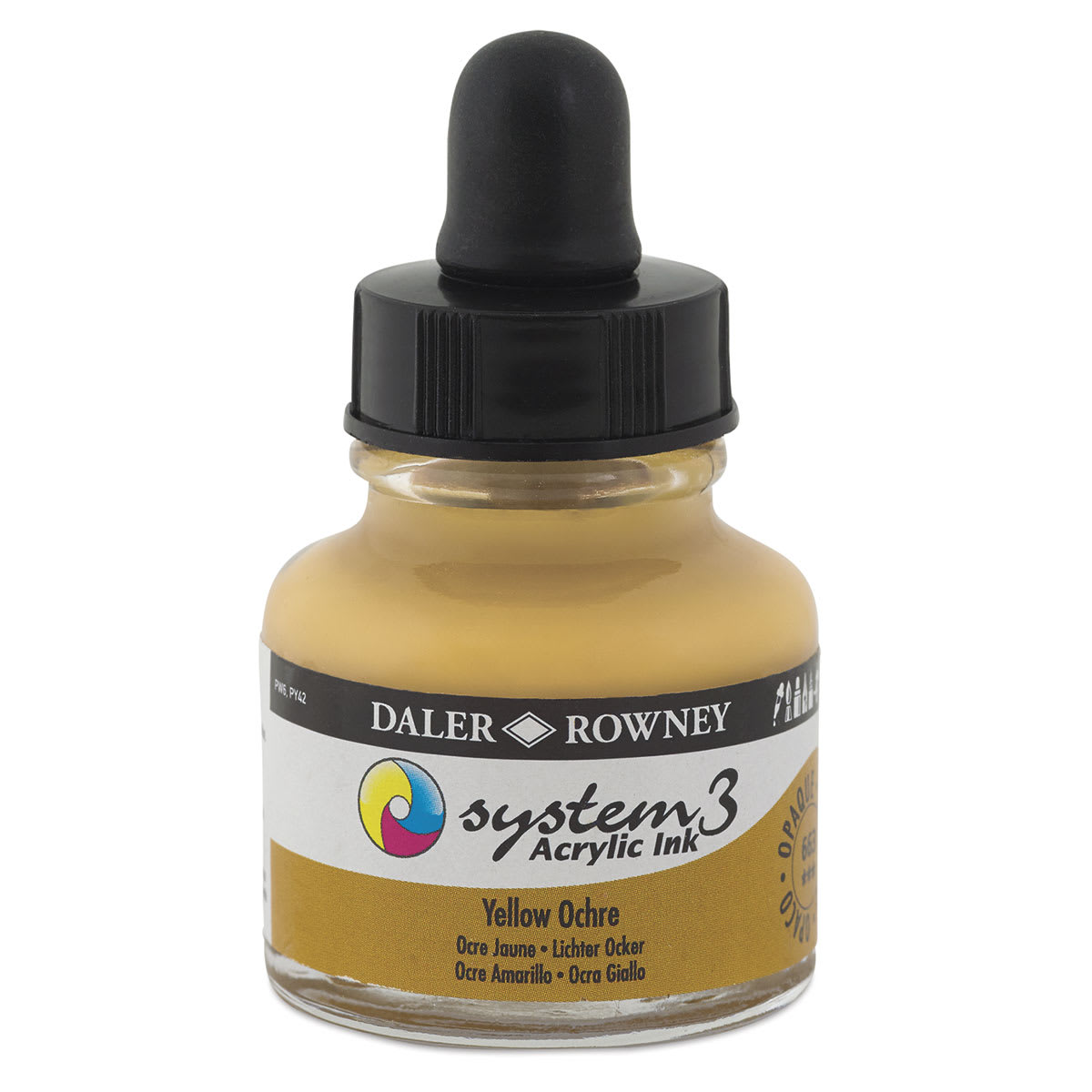 Daler-Rowney System3 Acrylic Ink - Yellow Ochre, 1 oz
