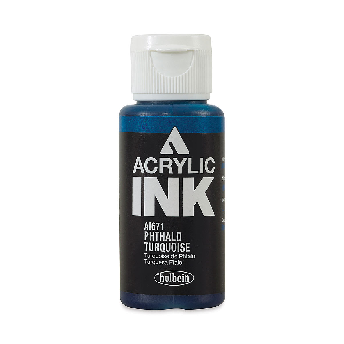 Holbein Acrylic Ink - Phthalo Turquoise, 30 ml