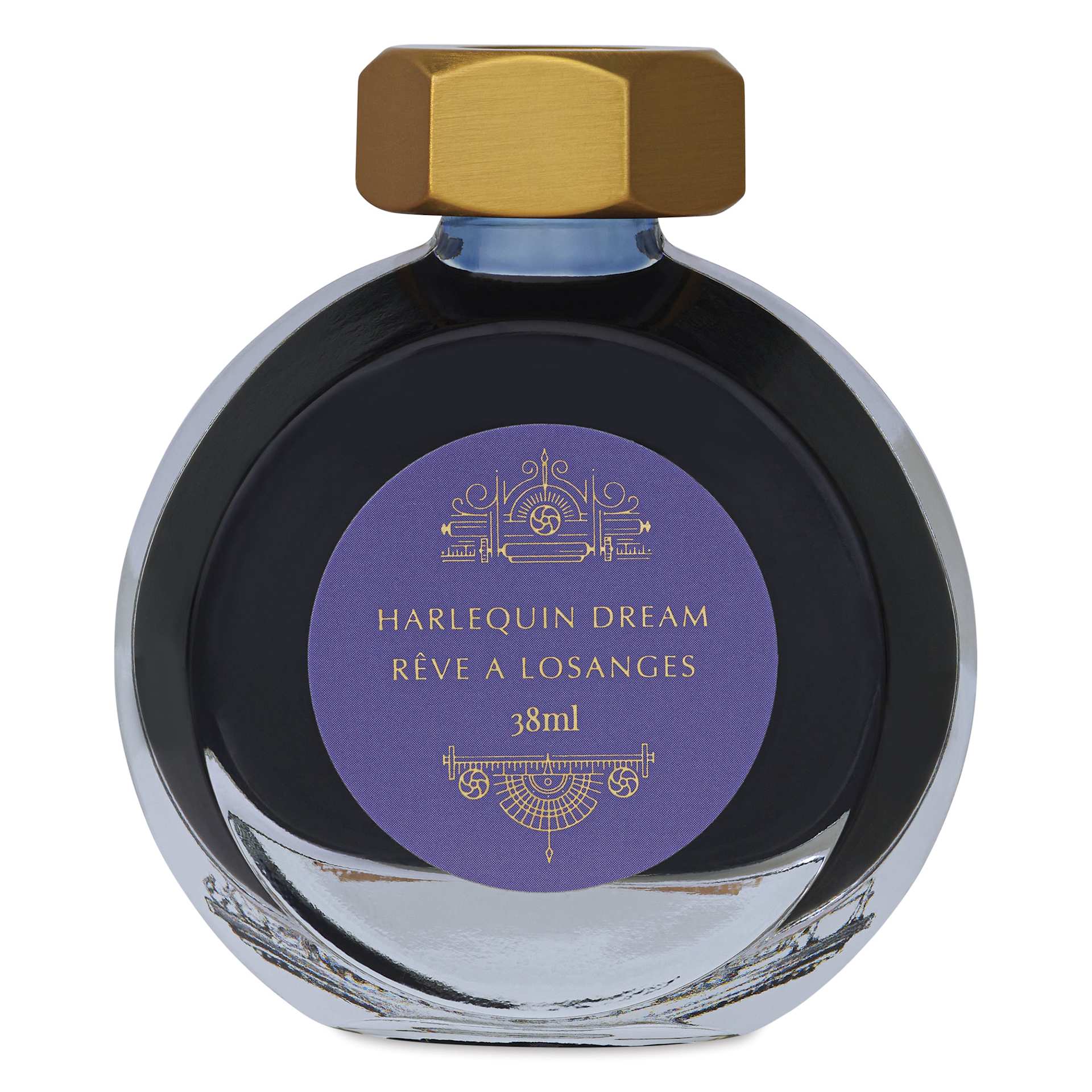 Ferris Wheel Press Fountain Pen Ink - Harlequin, 38 ml, back of the bottle