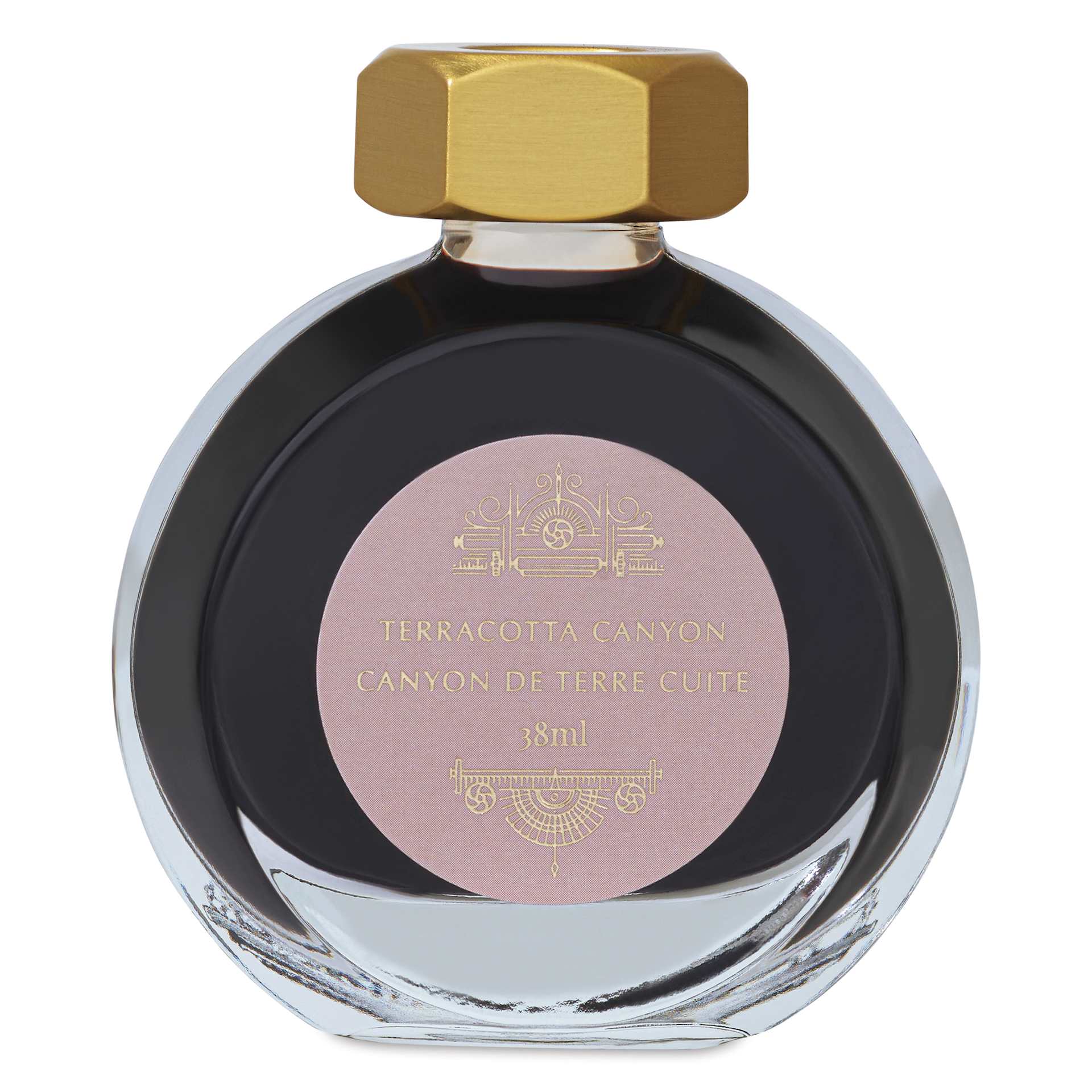 Ferris Wheel Press Fountain Pen Ink - Terracotta Canyon, 38 ml, back of the bottle