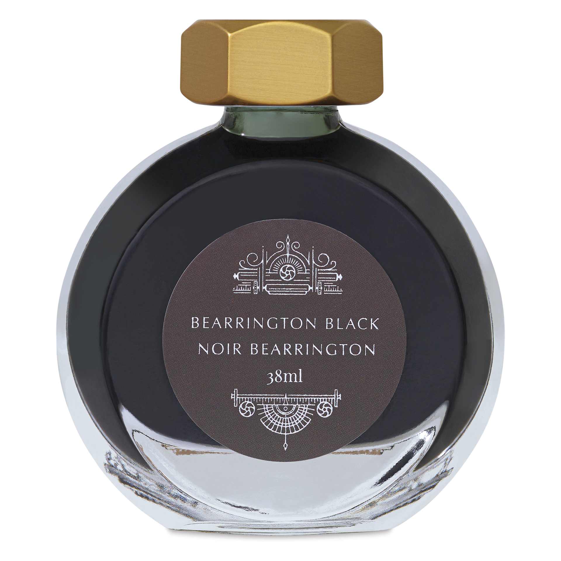 Ferris Wheel Press Fountain Pen Ink - Bearrington Black, 38 ml, back of the bottle
