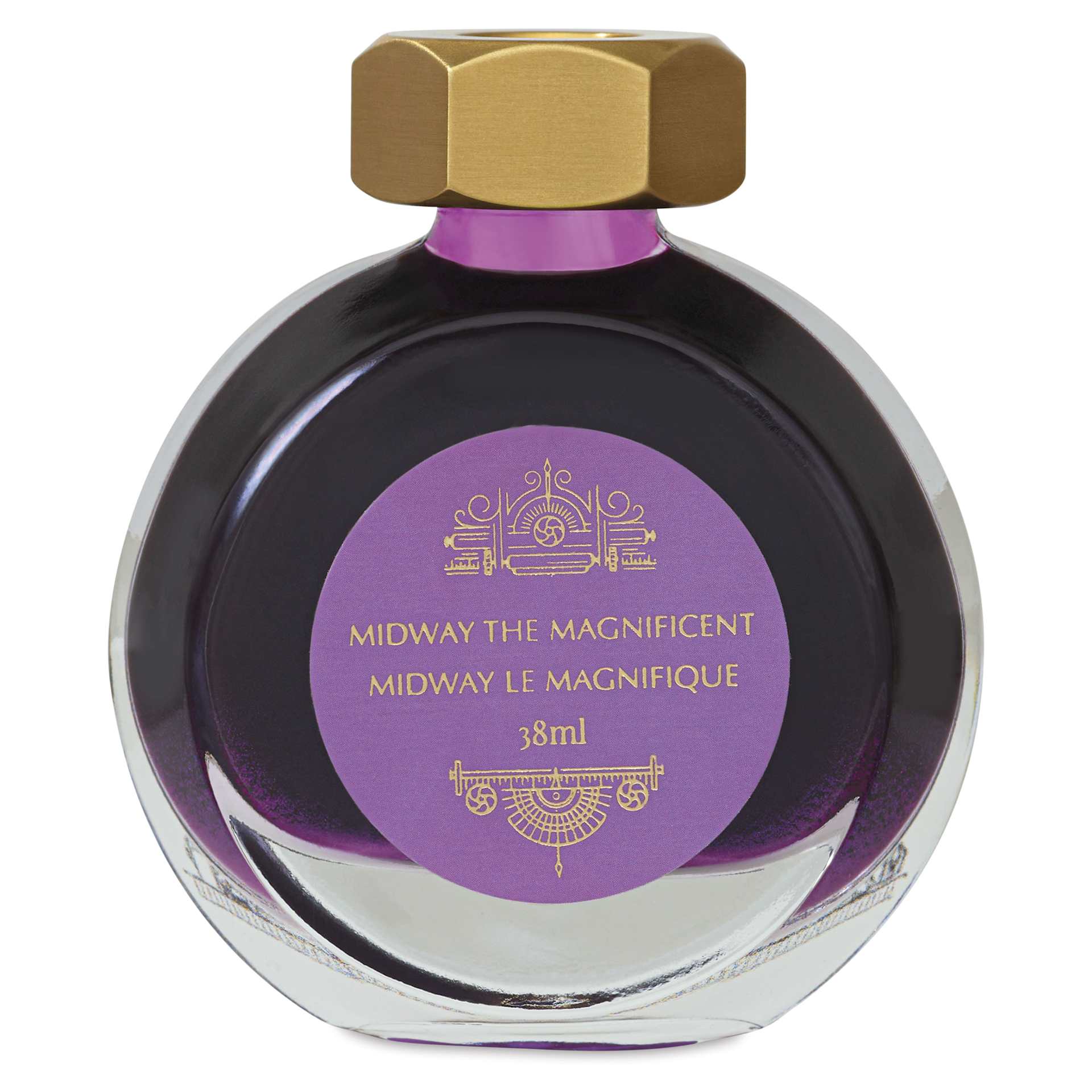 Ferris Wheel Press Fountain Pen Ink - Midway the Magnificent, 38 ml, back of the packaging