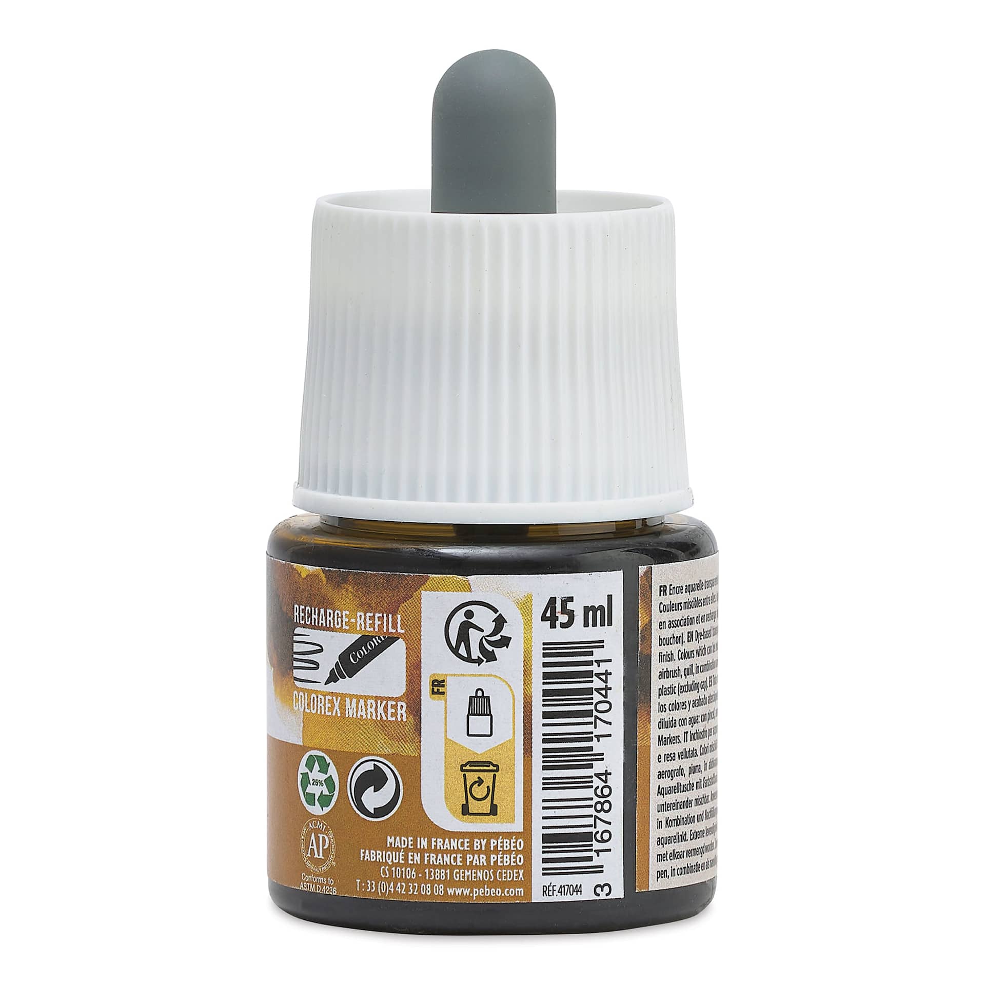 Pebeo Colorex Inks - Fawn, 45 ml, back of bottle