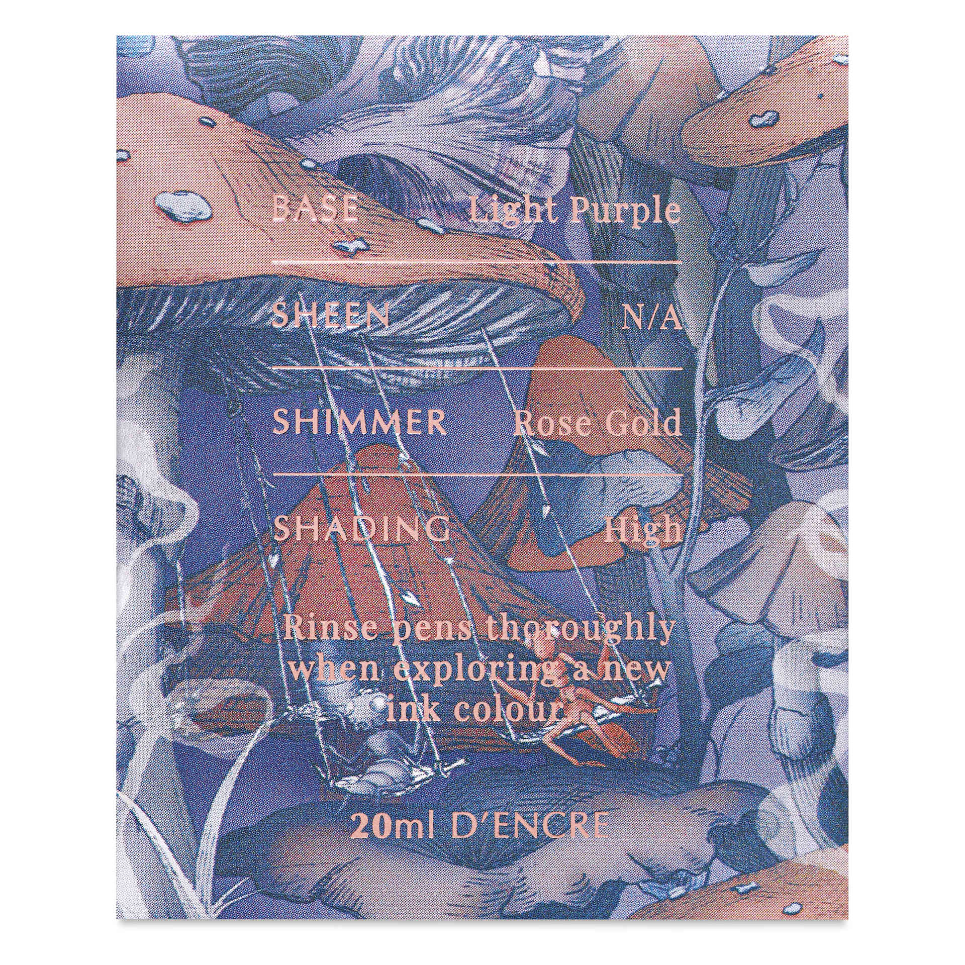 Ferris Wheel Press Ferritales Fountain Pen Ink - Blushing Mushroom, text in packaging describing the color