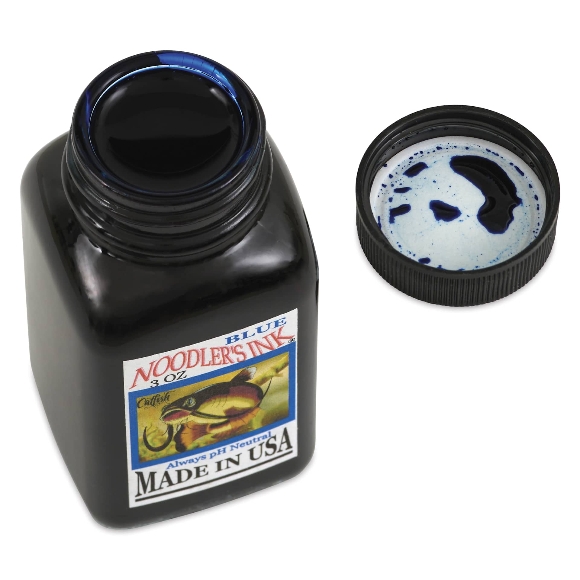 Noodler's Ink Fountain Pen Ink, bottle with cap off