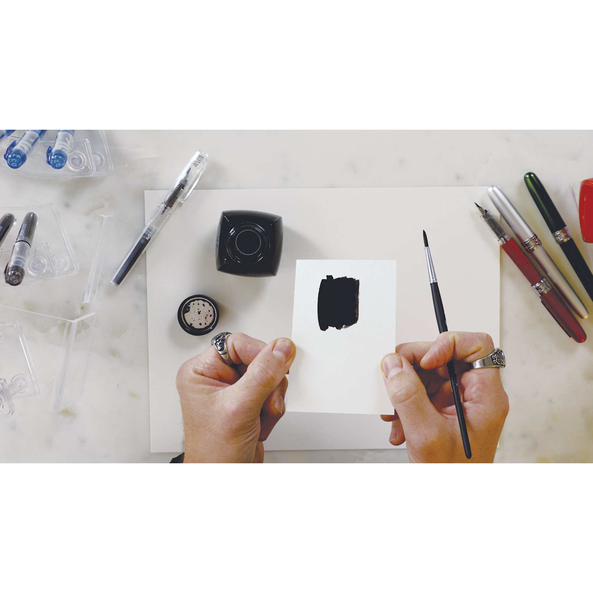 Platinum Pigment Inks, showing swatch
